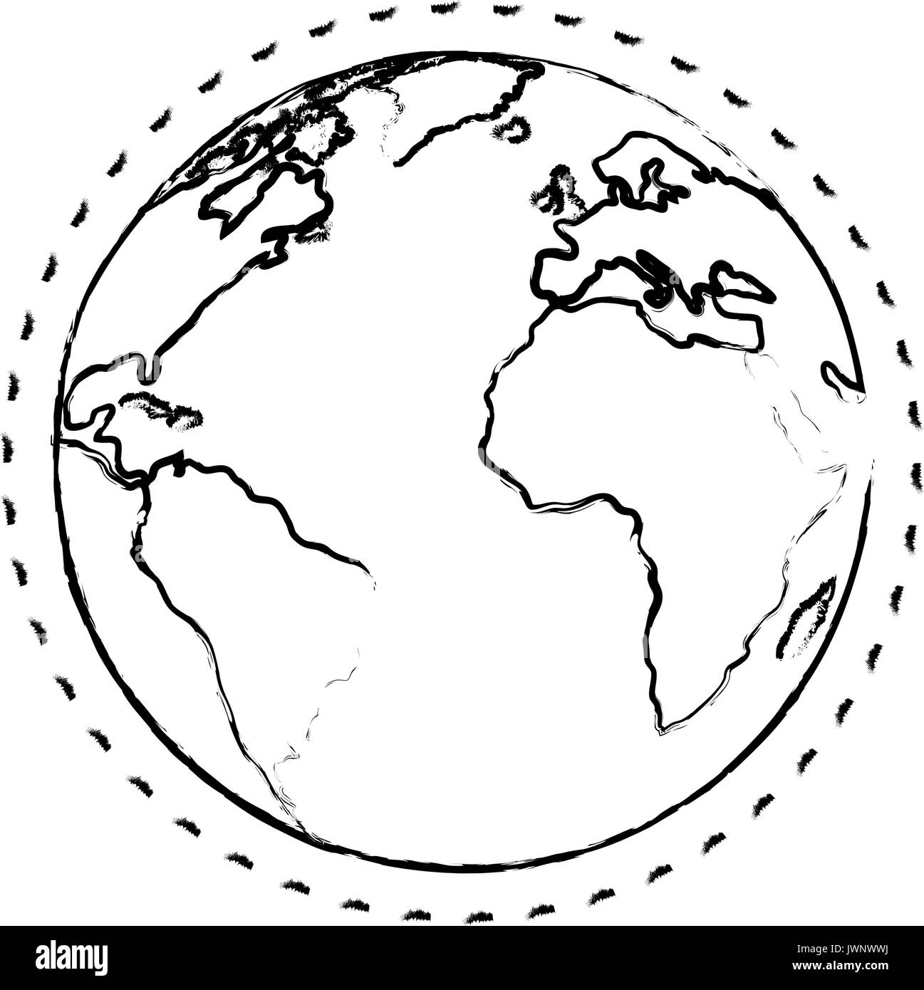 earth planet icon over white background vector illustration Stock ...