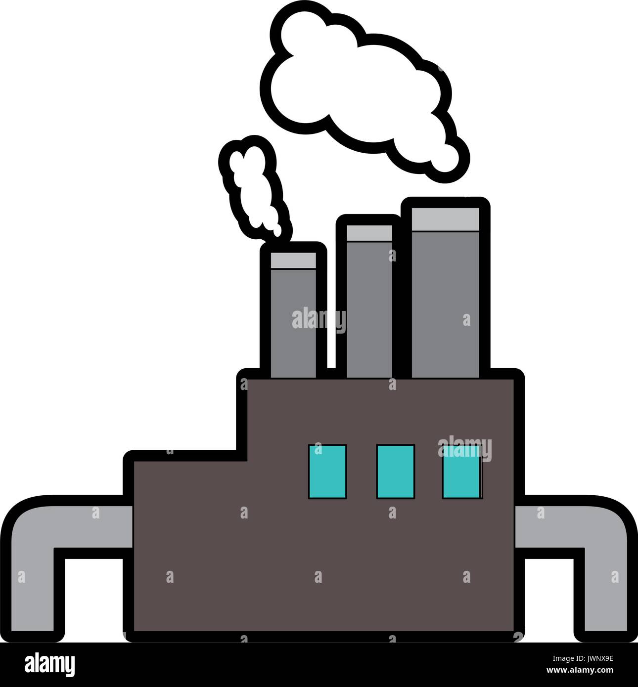 factory icon over white background vector illustration Stock Vector ...