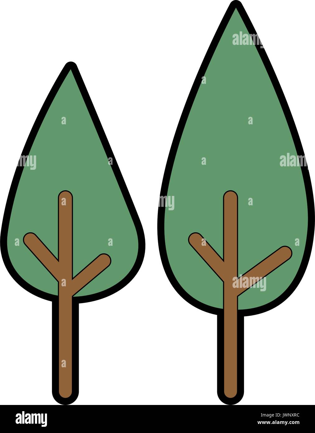 trees icon over white background vector illustration Stock Vector Image ...