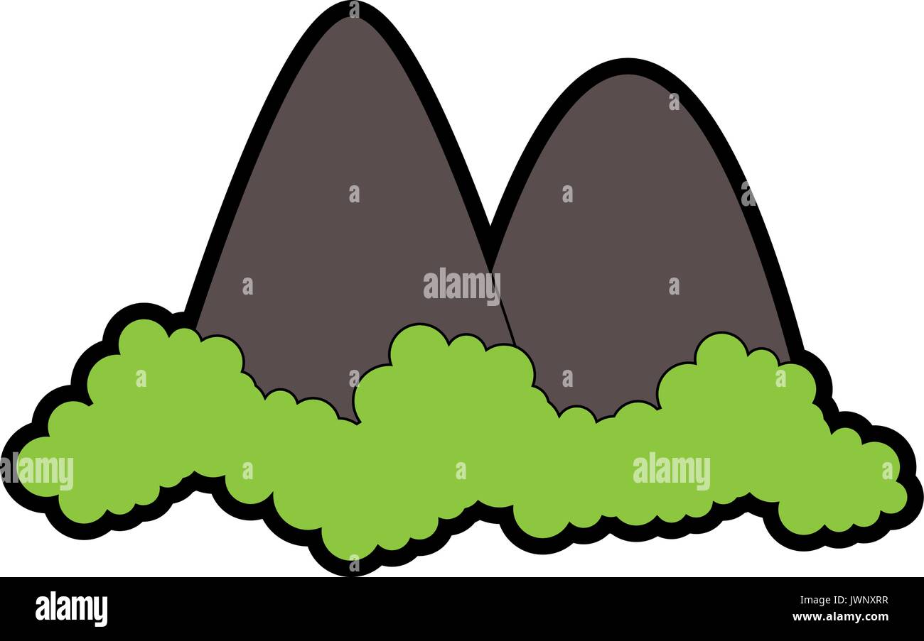 mountains icon over white background vector illustration Stock Vector ...