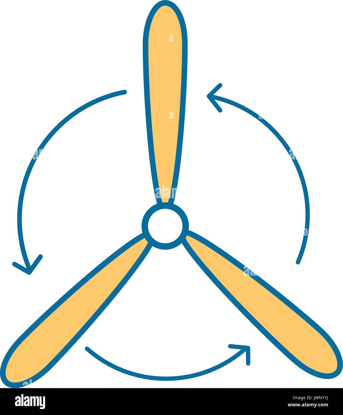 fan icon over white background vector illustration Stock Vector