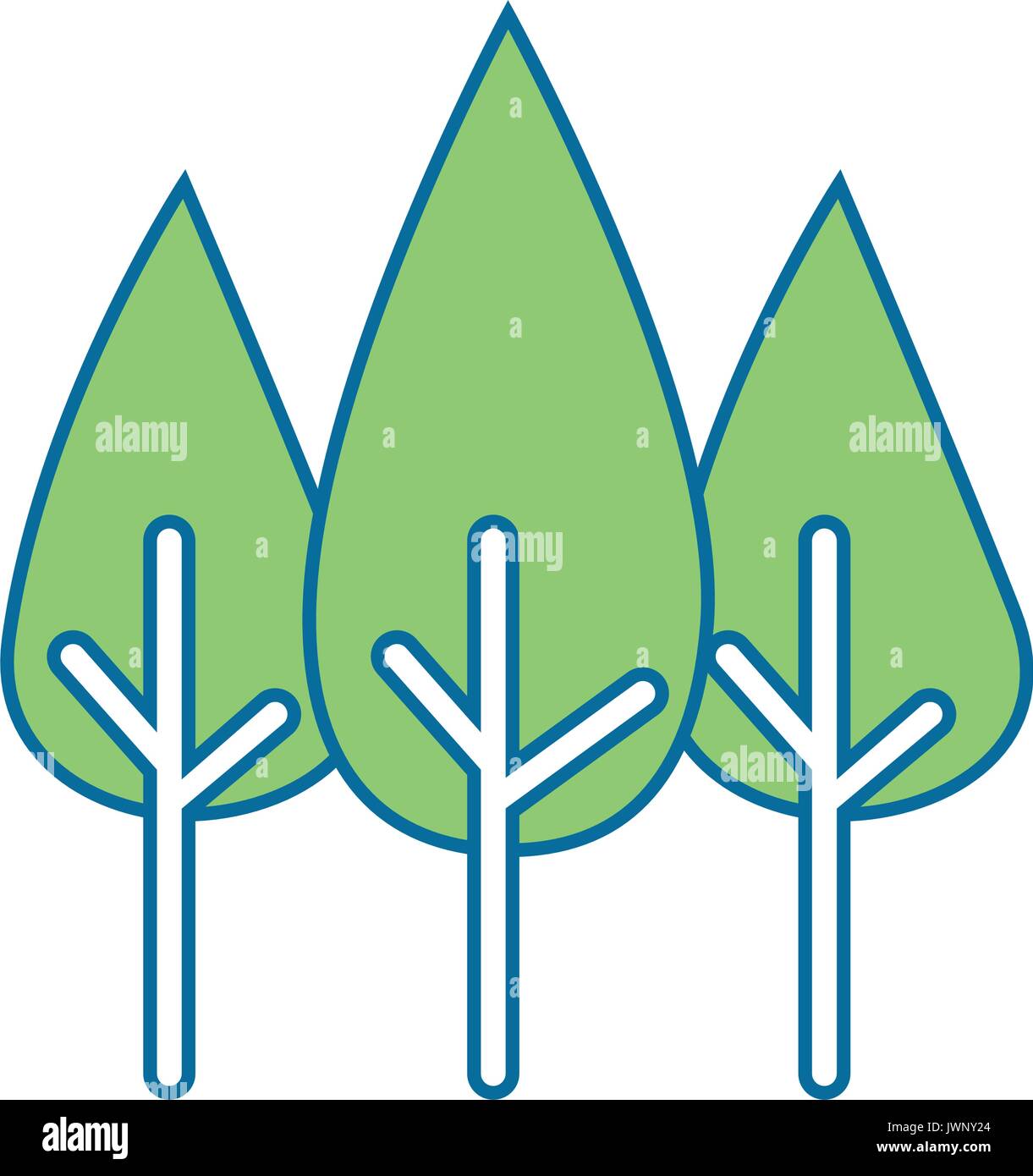 trees icon over white background vector illustration Stock Vector Image ...