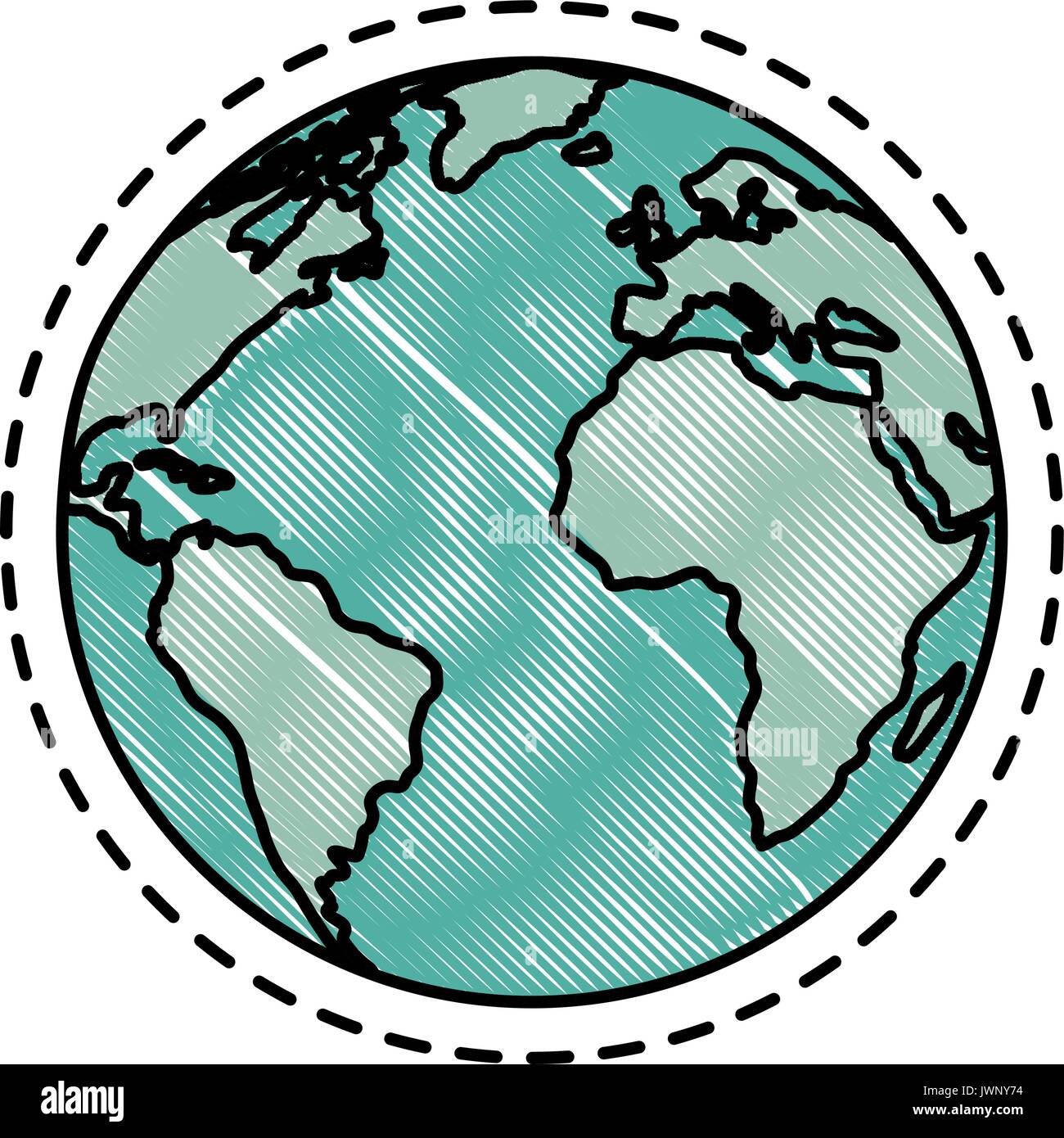 earth planet icon over white background vector illustration Stock Vector