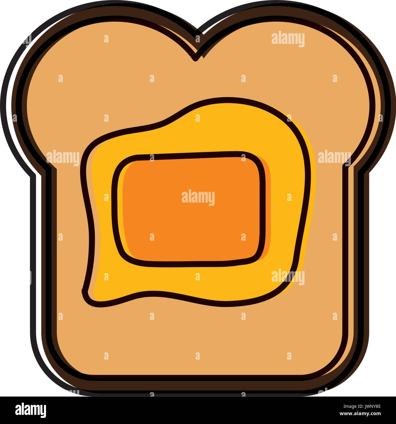 bread with butter icon Stock Vector Image & Art - Alamy