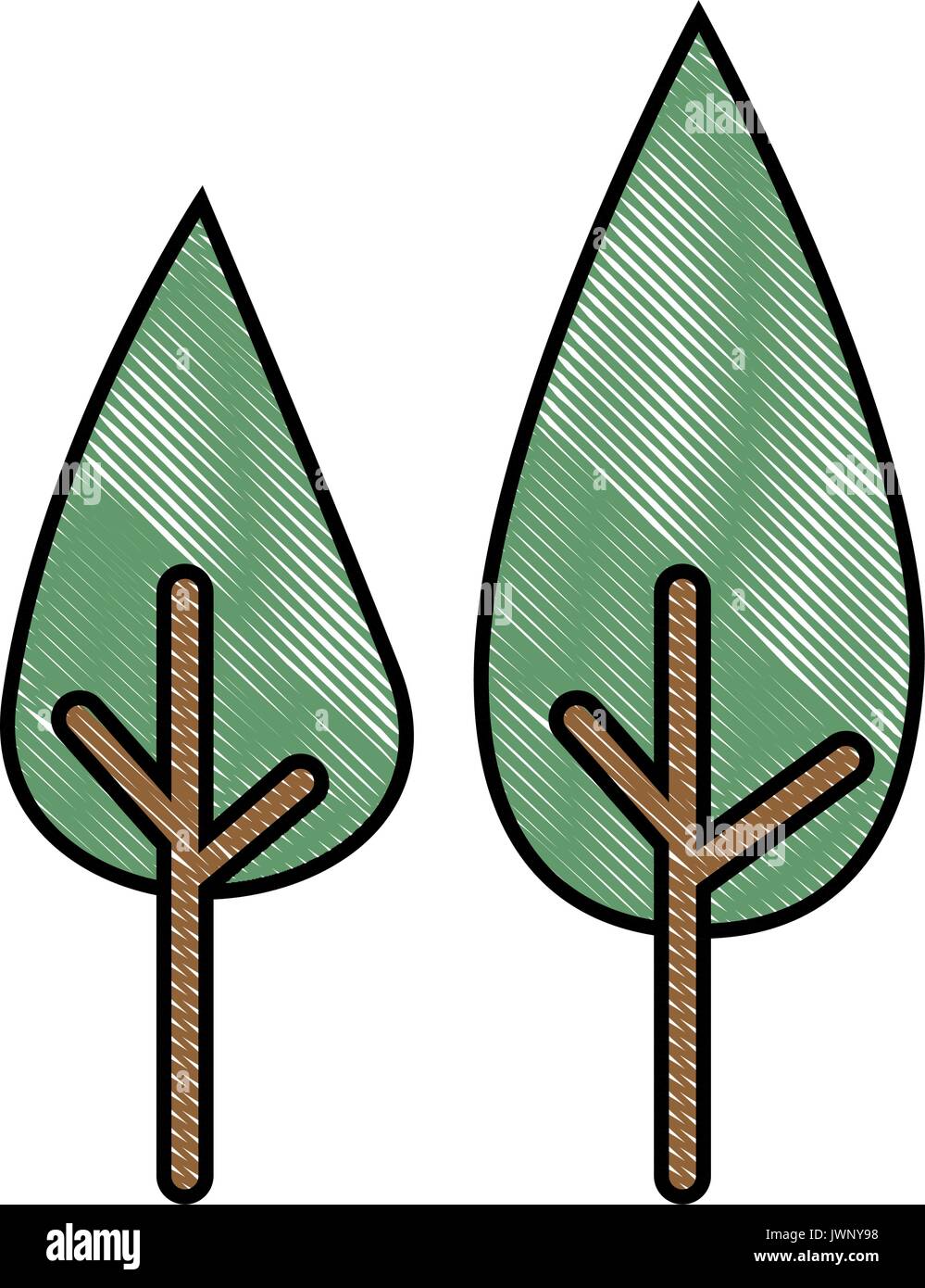 trees icon over white background vector illustration Stock Vector Image ...