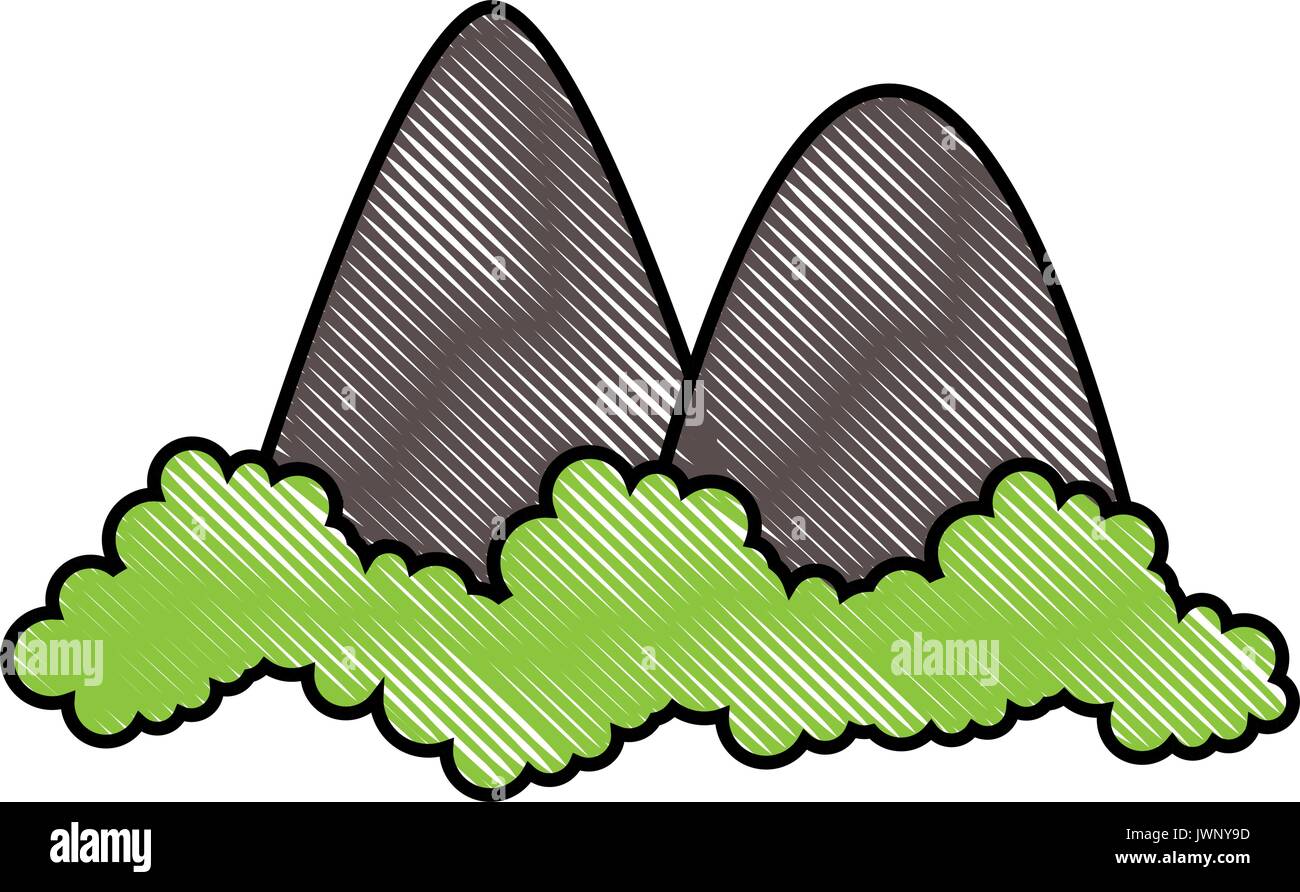 mountains icon over white background vector illustration Stock Vector ...