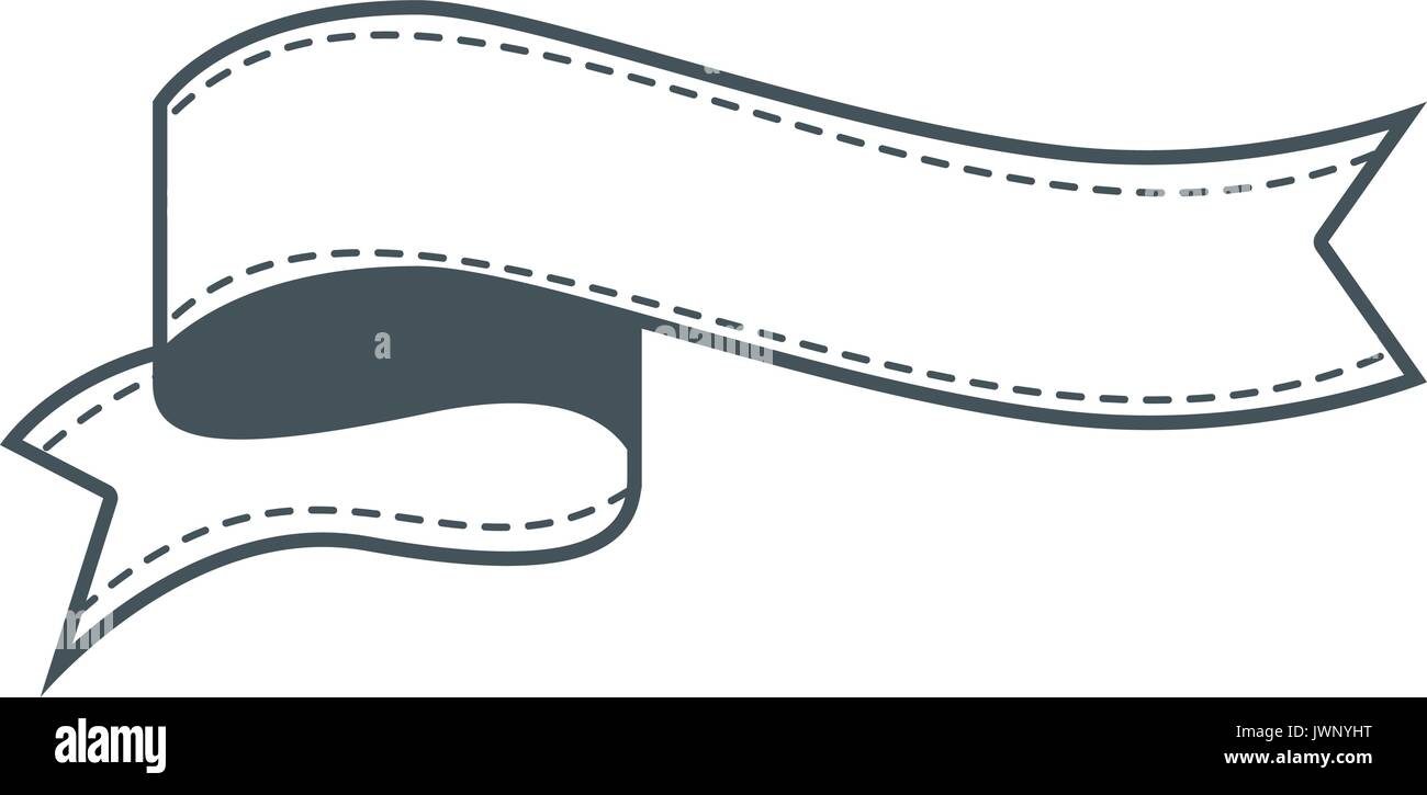 Ribbon banner isolated over white background vector illustration Stock ...