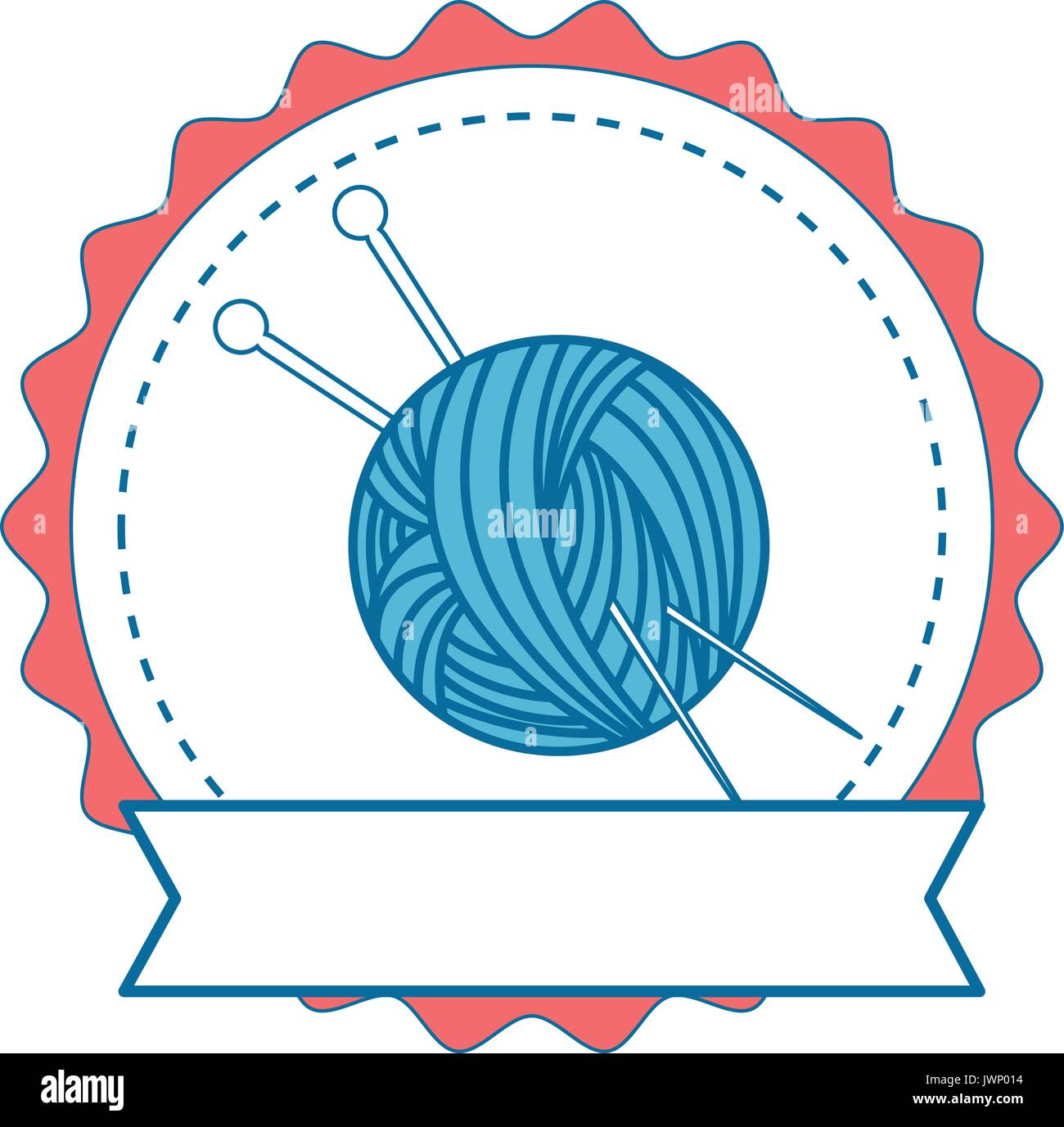 Knit Ball Icon. Yellow Wool Cartoon Yarn Graphic by