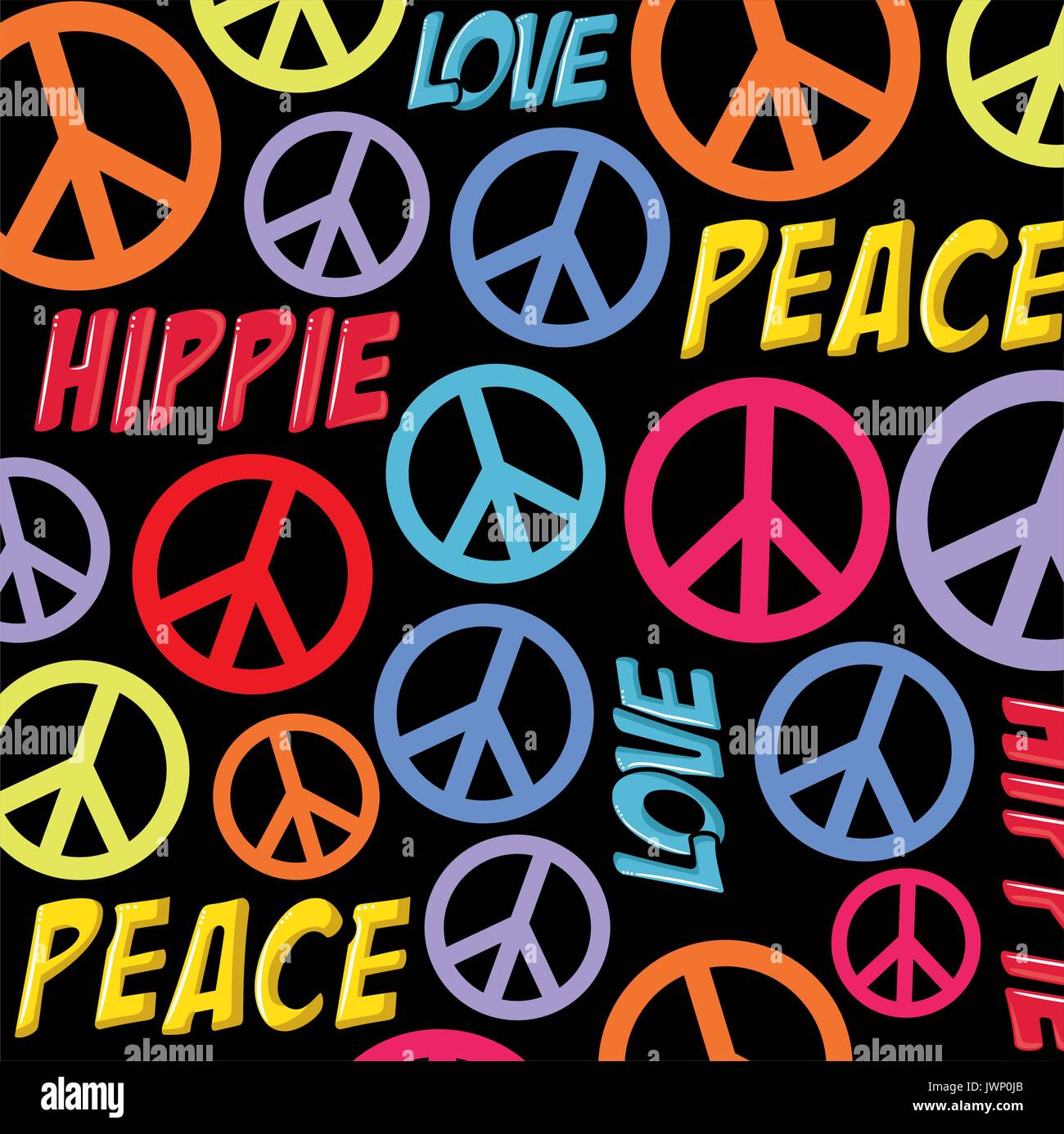 Hippie peace symbol background icon vector illustration graphic ...
