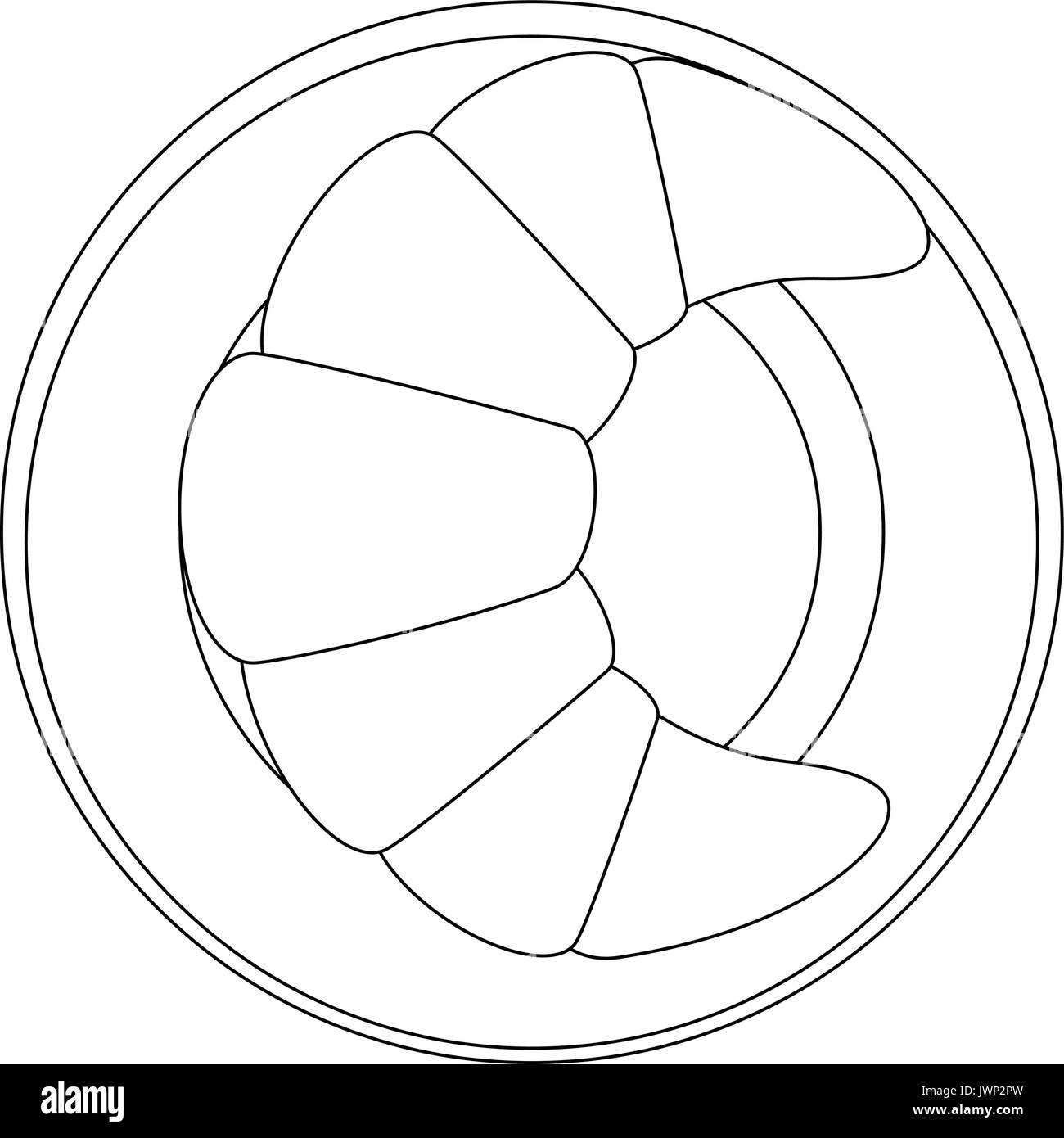 croissant icon over white background vector illustration Stock Vector ...