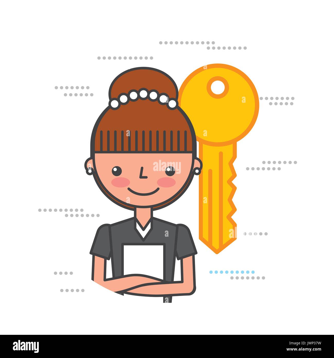 Hotel reception people young Cut Out Stock Images & Pictures - Alamy