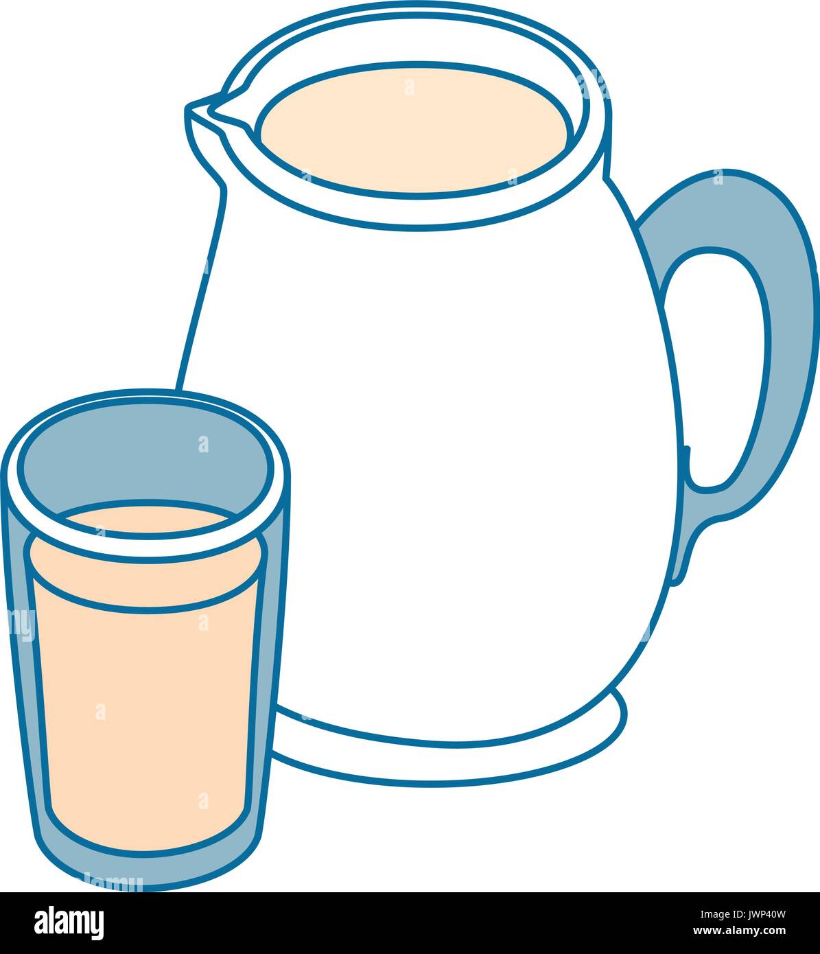 milk pitcher icon over white background vector illustration Stock ...