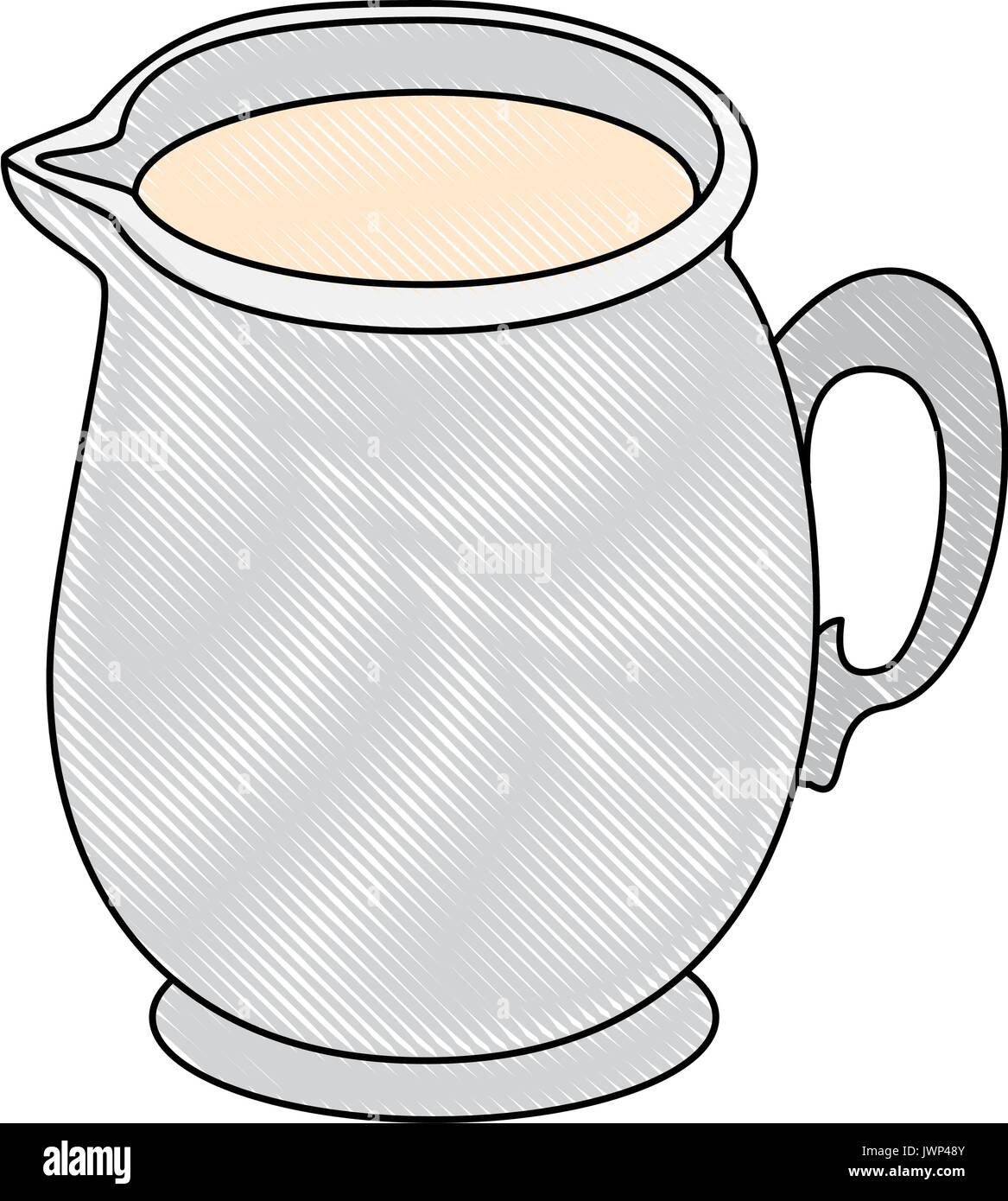 milk pitcher icon over white background vector illustration Stock ...
