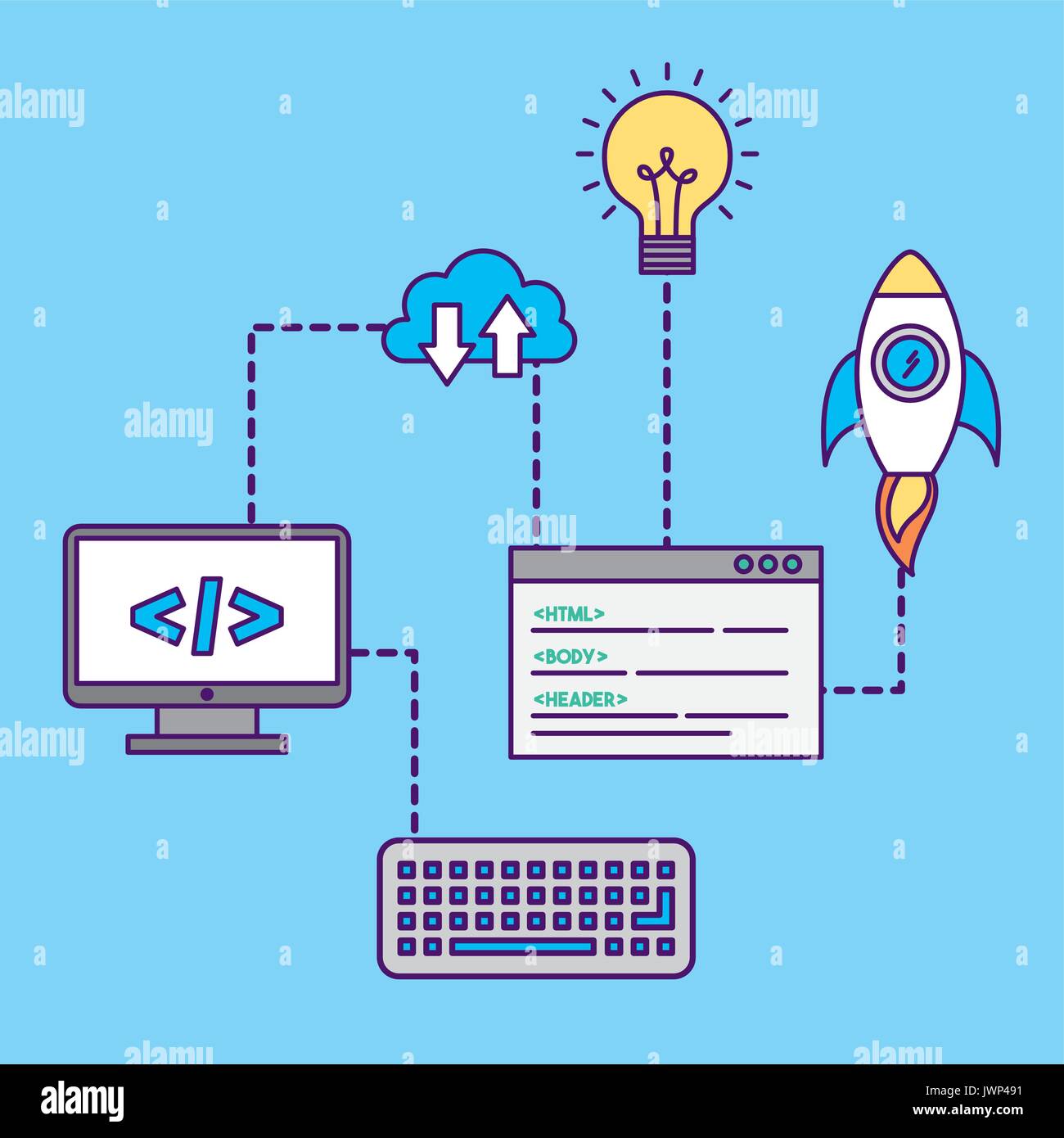 Development computer codes Stock Vector Image & Art - Alamy