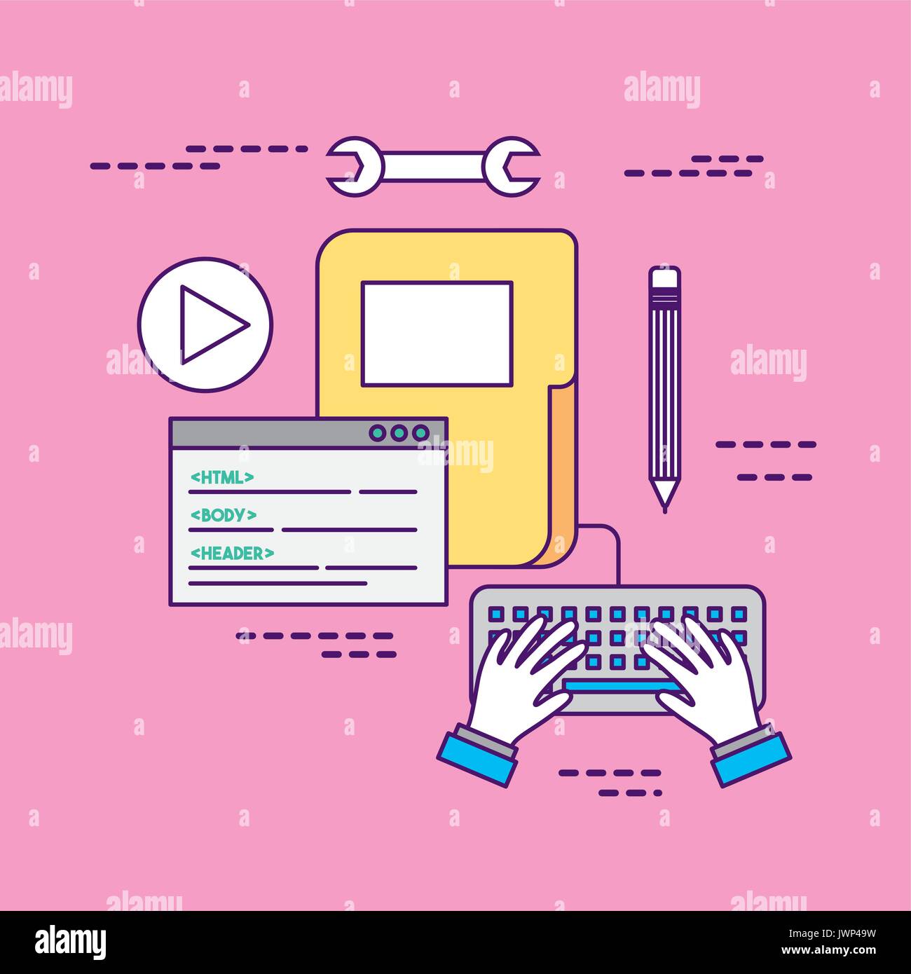 Develop computer codes Stock Vector Image & Art - Alamy