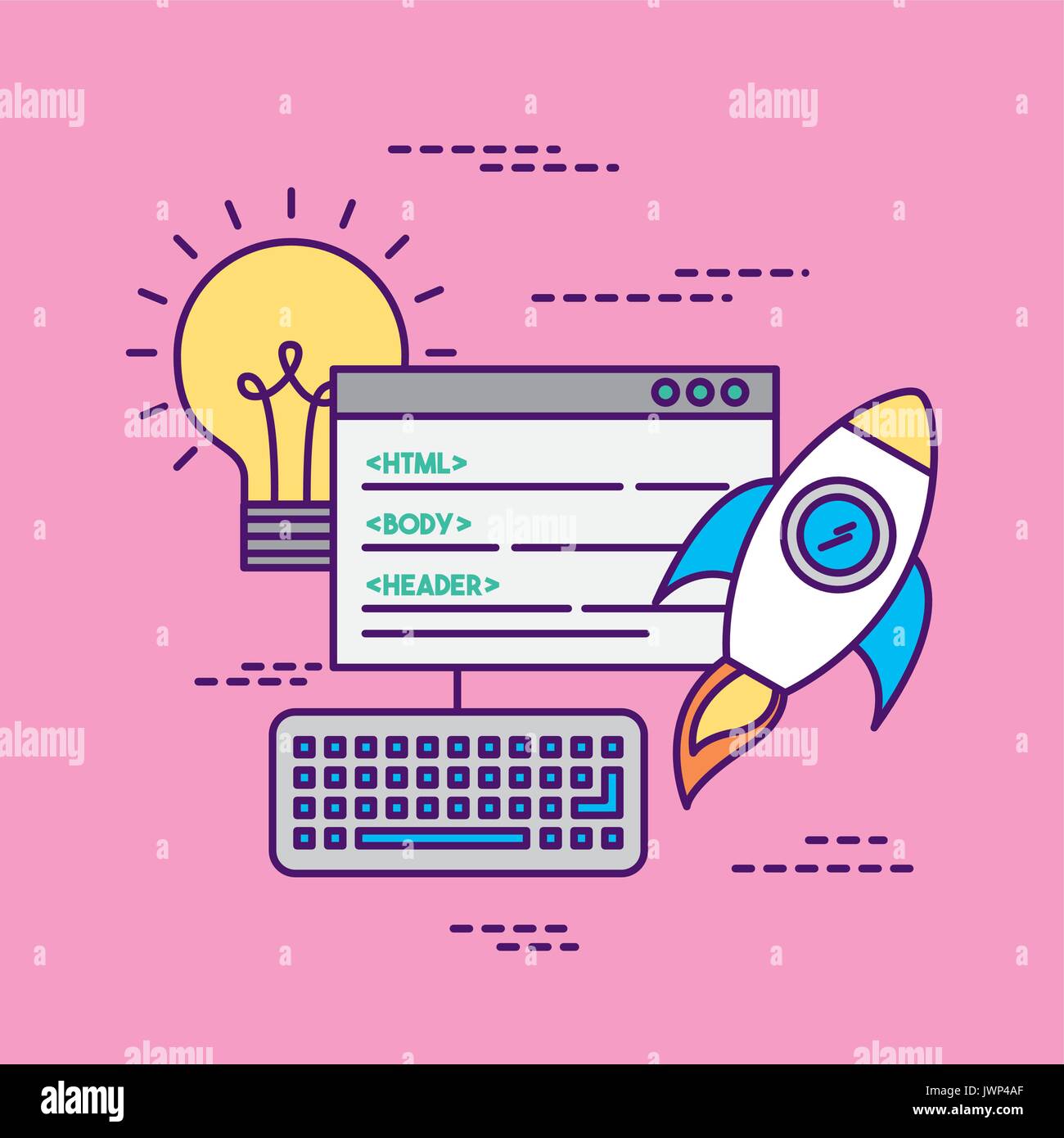 Develop computer codes Stock Vector Image & Art - Alamy