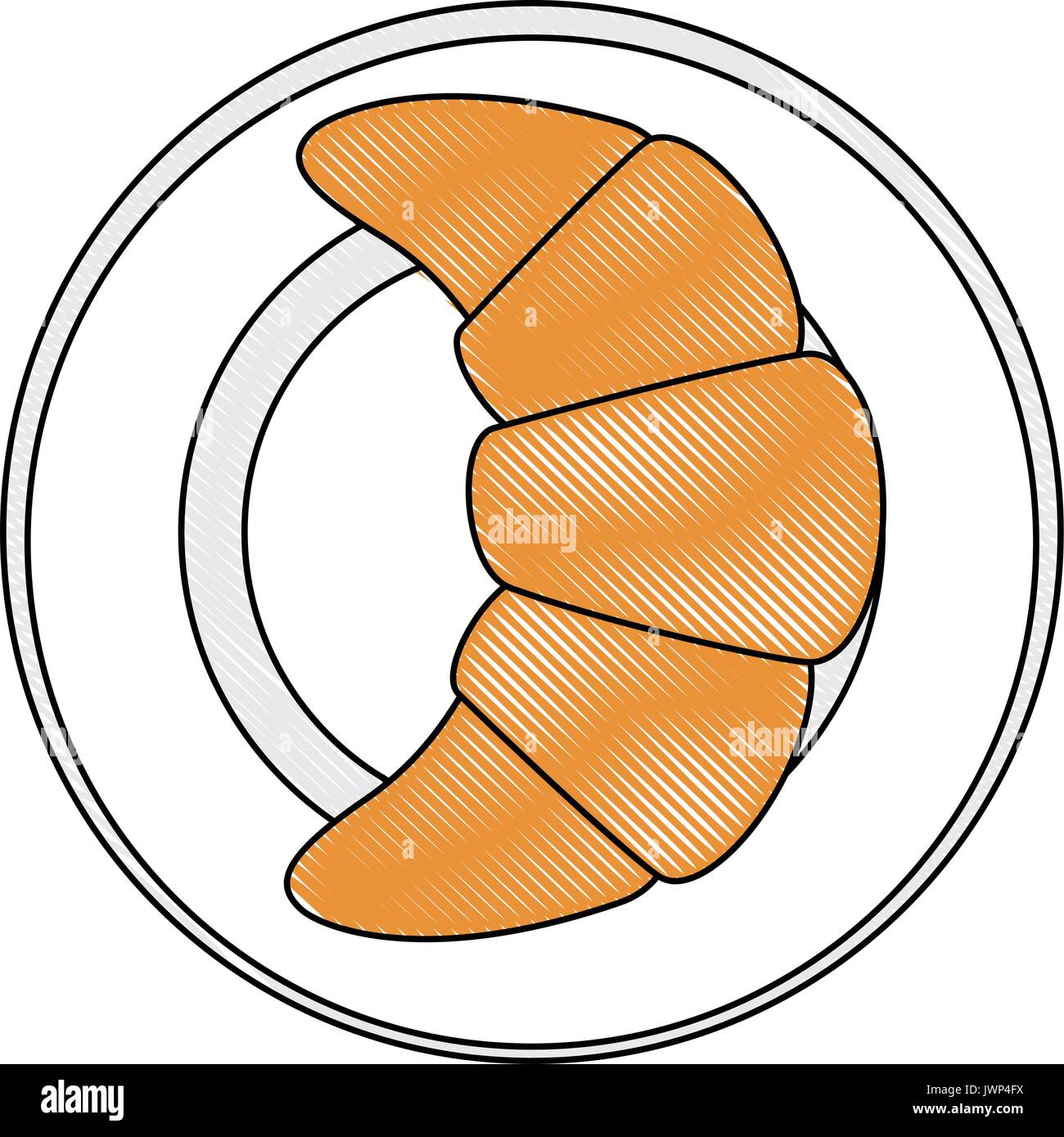 croissant icon over white background vector illustration Stock Vector ...