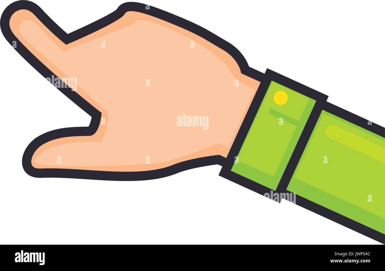 human hand pointing icon over white background colorful design vector ...