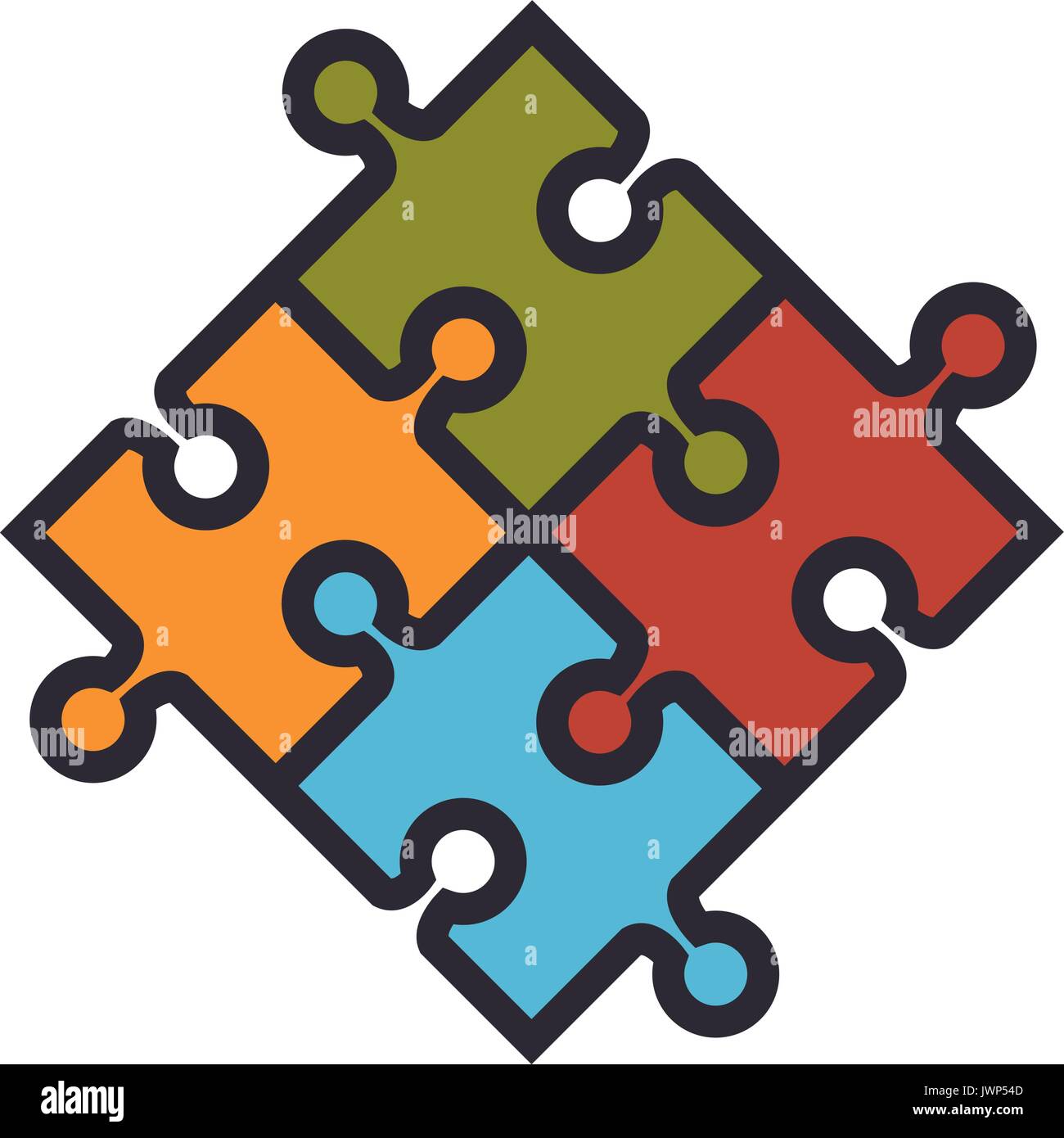 jigsaw puzzles icon over white background vector illustration Stock ...