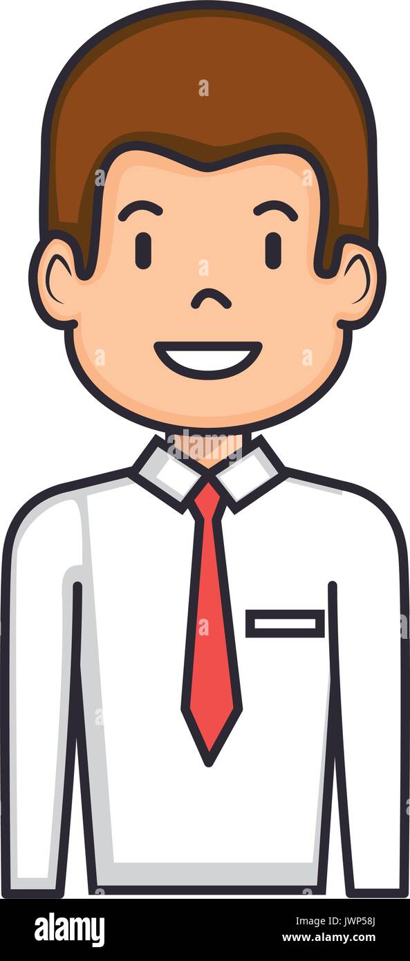 cartoon man icon over white background vector illustration Stock Vector ...