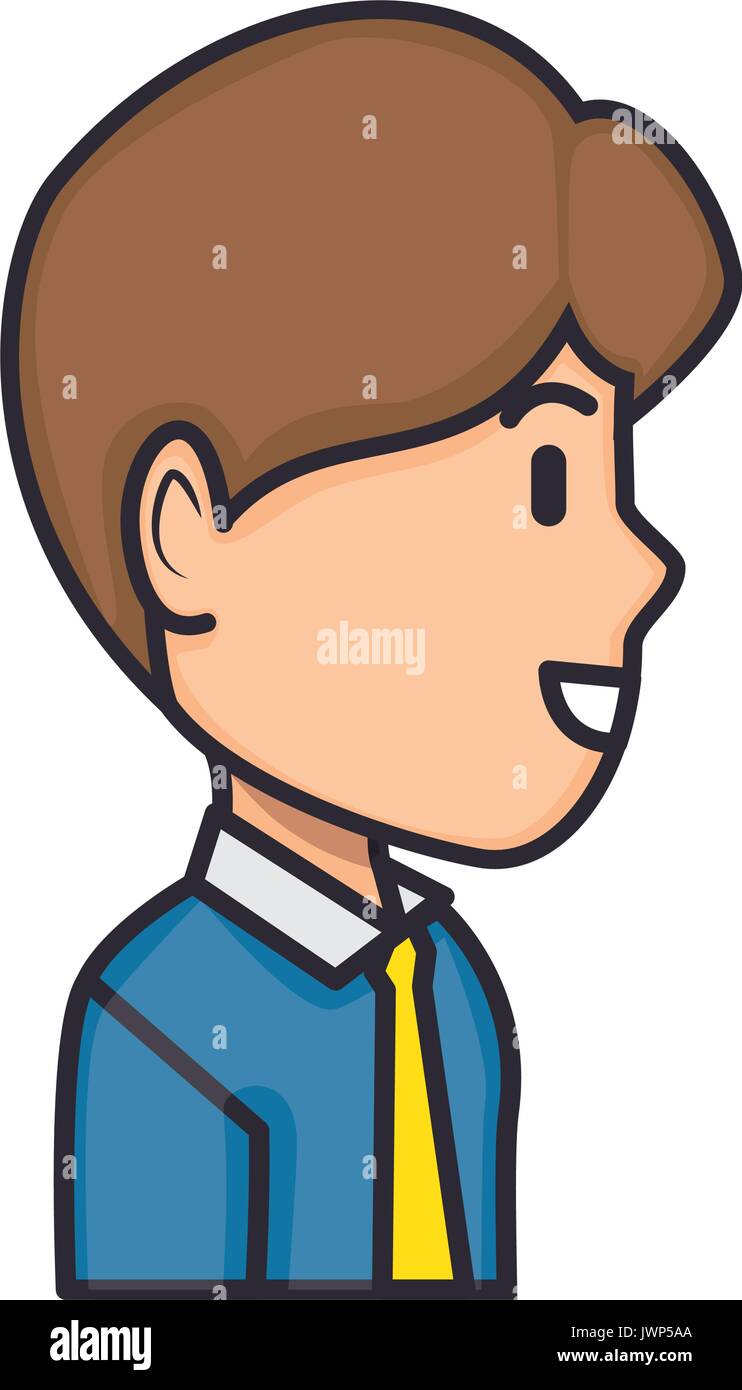 cartoon man icon over white background vector illustration Stock Vector ...