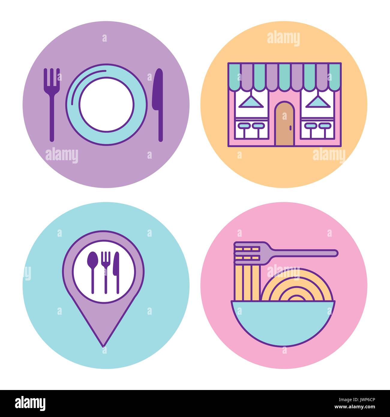 icon set delicious fast food Stock Vector Image & Art - Alamy