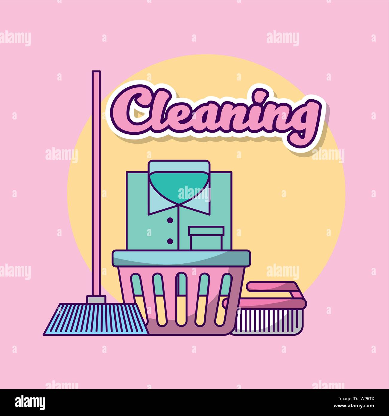 Laundry cleaning clothes Stock Vector