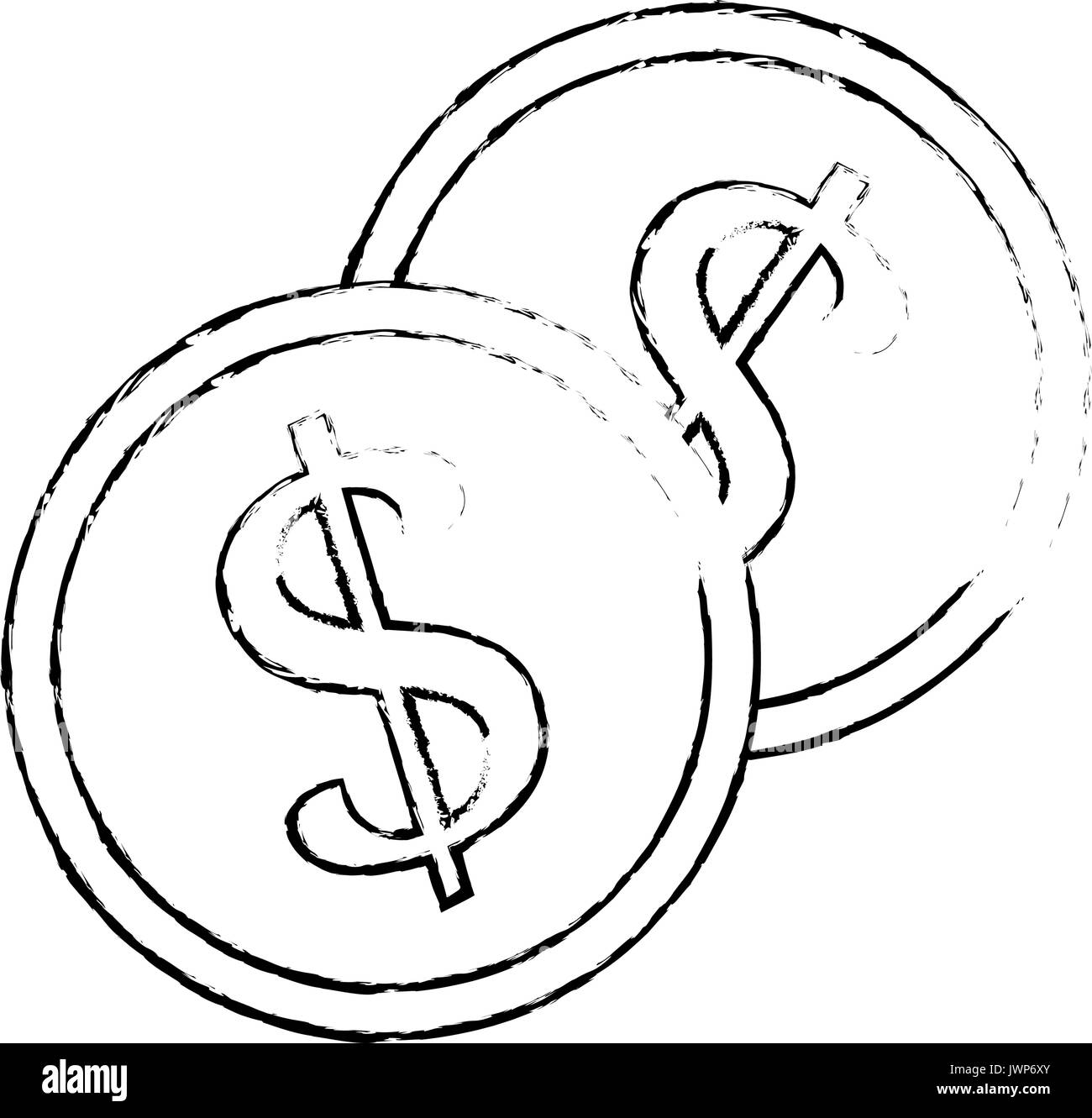 money coins icon over white background vector illustration Stock Vector ...