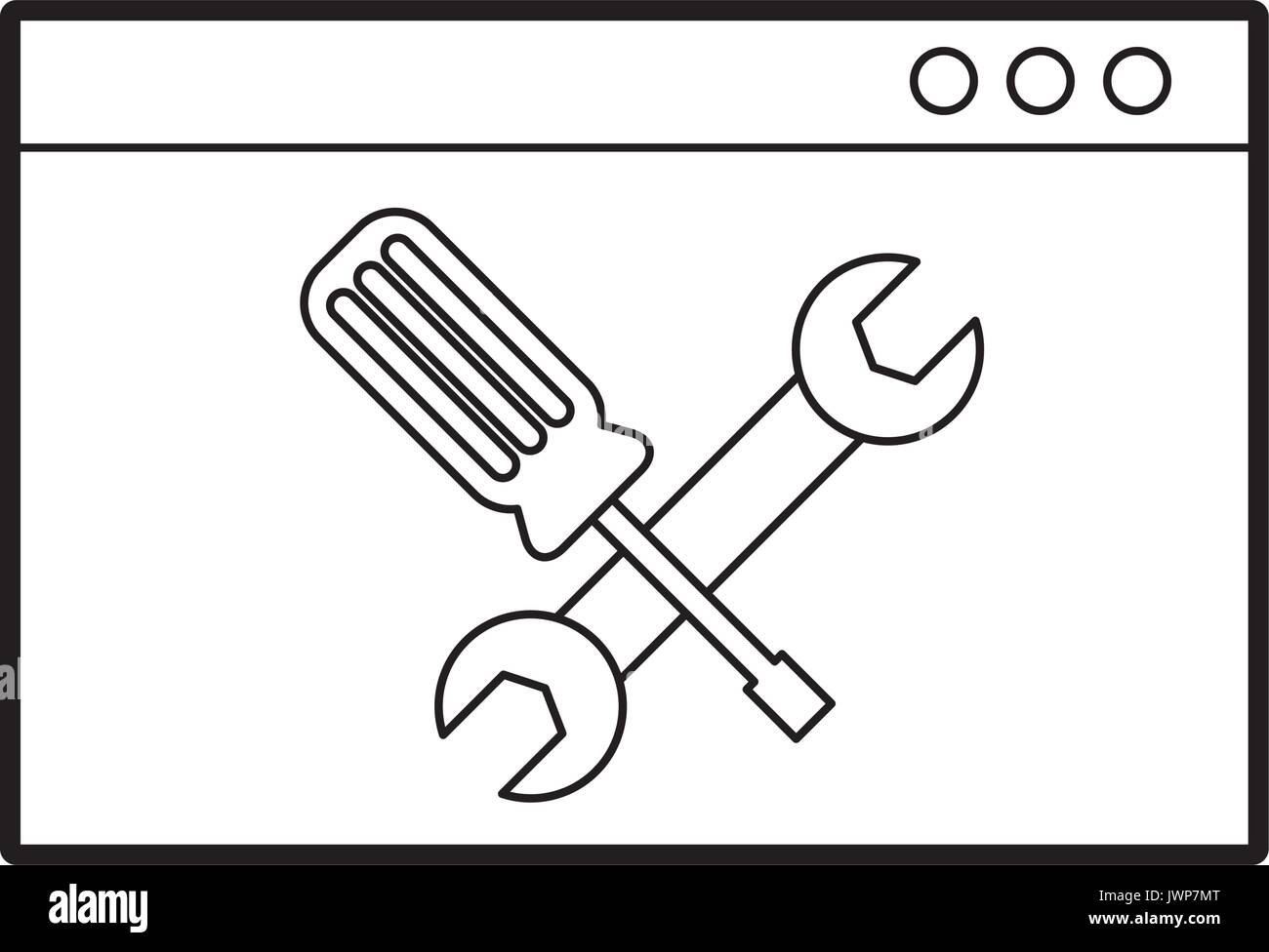 template computer with tools Stock Vector Image & Art - Alamy