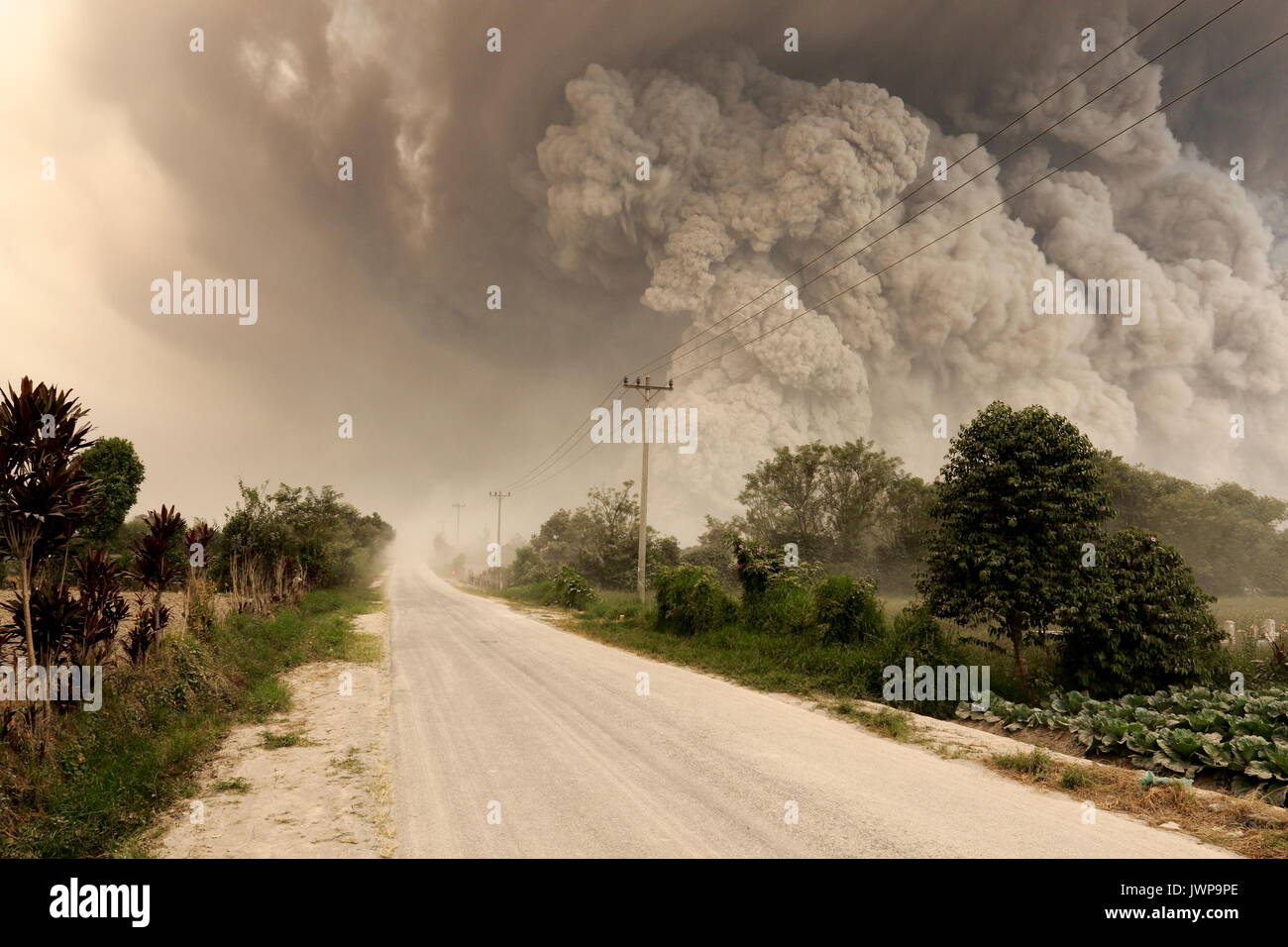 Pyroclastic flow of the indonesian volcano Stock Photo - Alamy