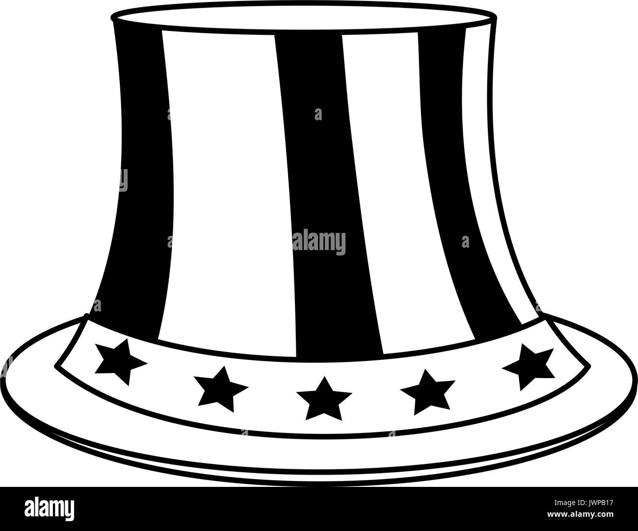 uncle sam top hat with flag united states usa icon image Stock Vector ...