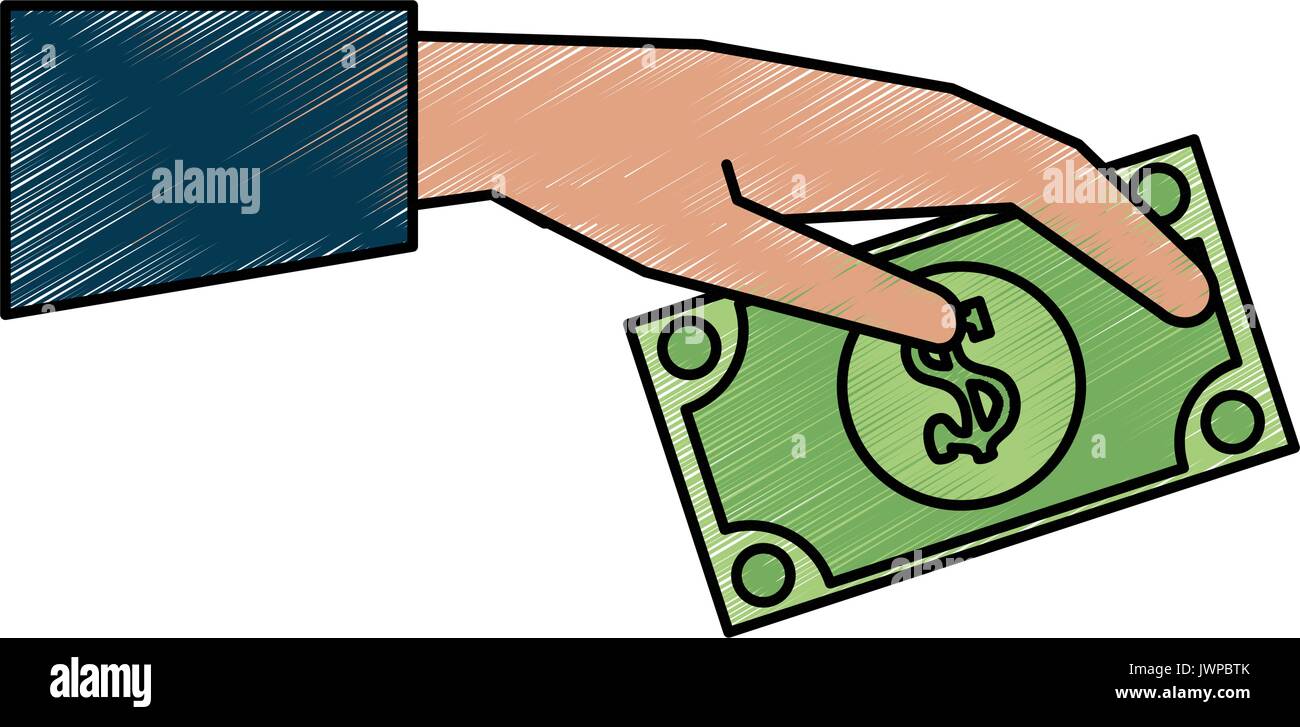 hand holding dollar bill money icon image Stock Vector Image & Art - Alamy