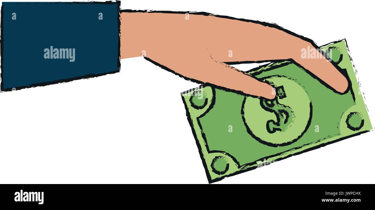 hand holding dollar bill money icon image Stock Vector Image & Art - Alamy