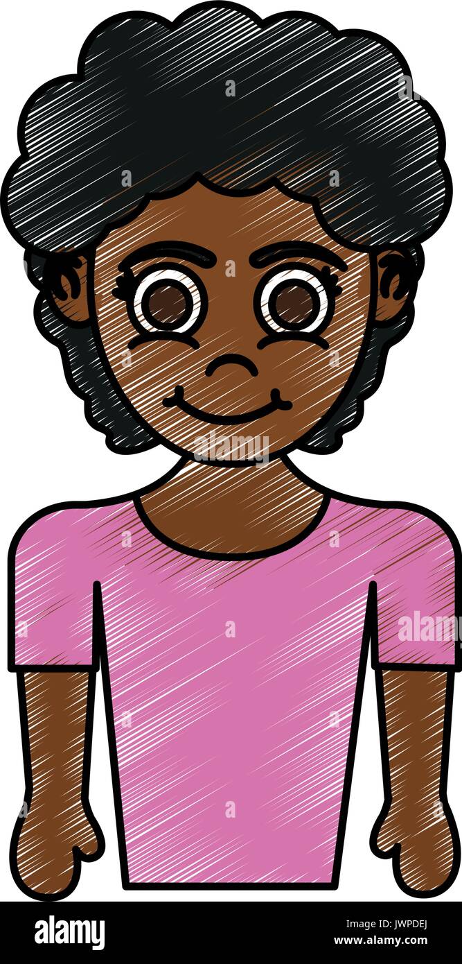 girl dark skin happy child icon image Stock Vector Image & Art - Alamy