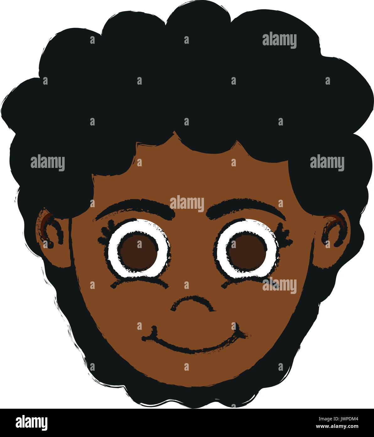 girl dark skin happy child icon image Stock Vector Image & Art - Alamy