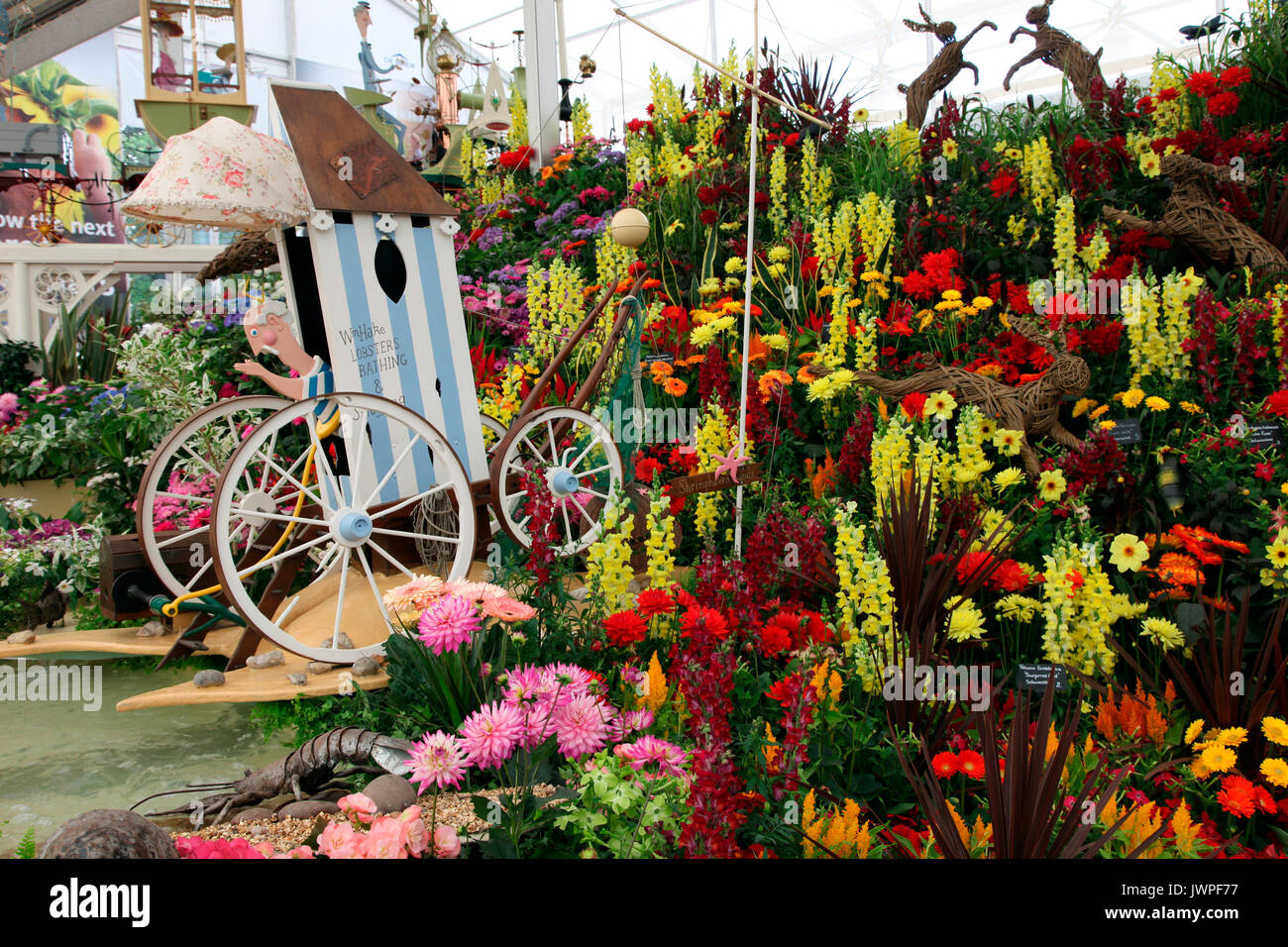 A Quiet Afternoon in Cloud Cuckoo Land, Birmingham City Council’s floral display at RHS Chelsea Flower Show 2017 Stock Photo