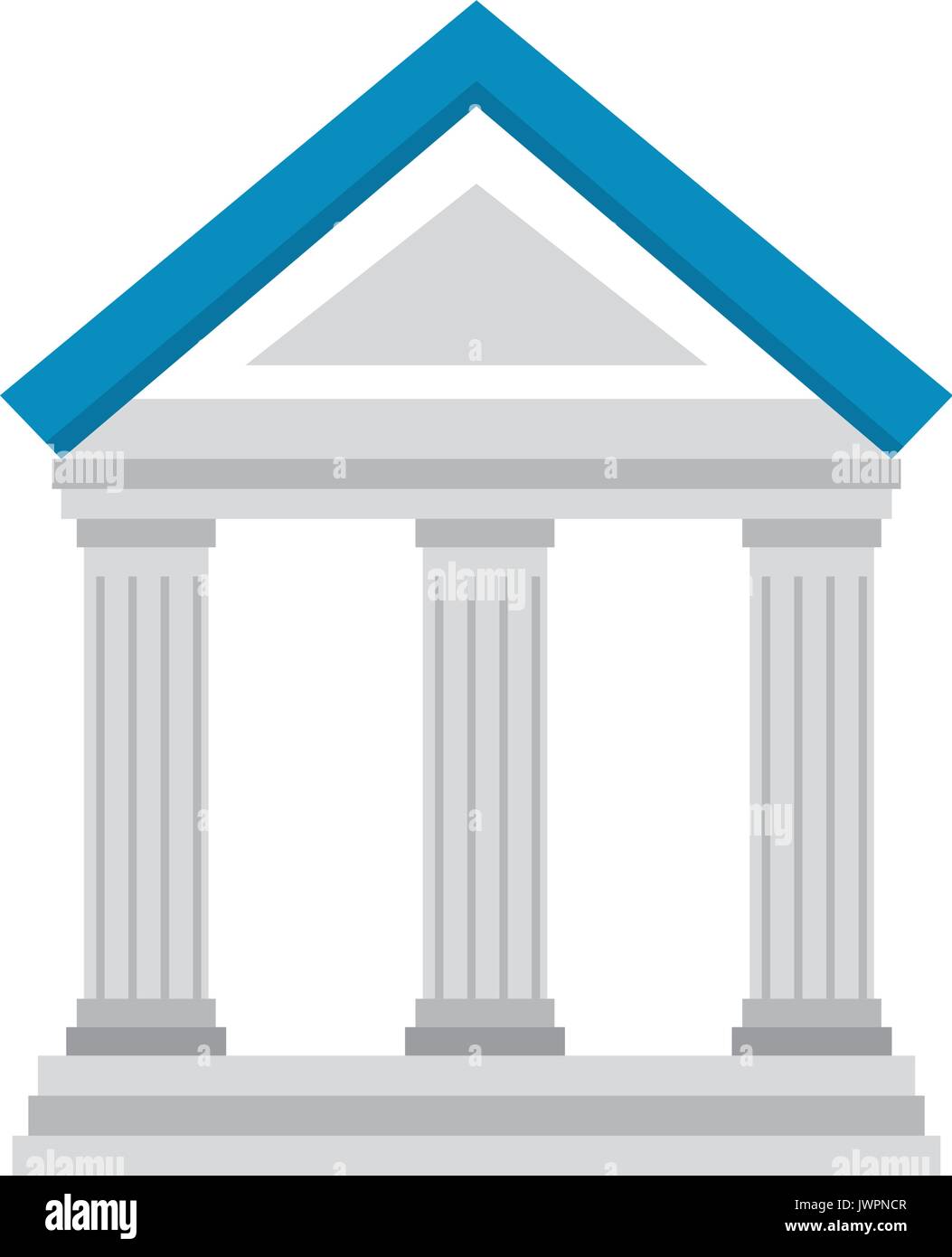 bank building icon over white background vector illustration Stock ...