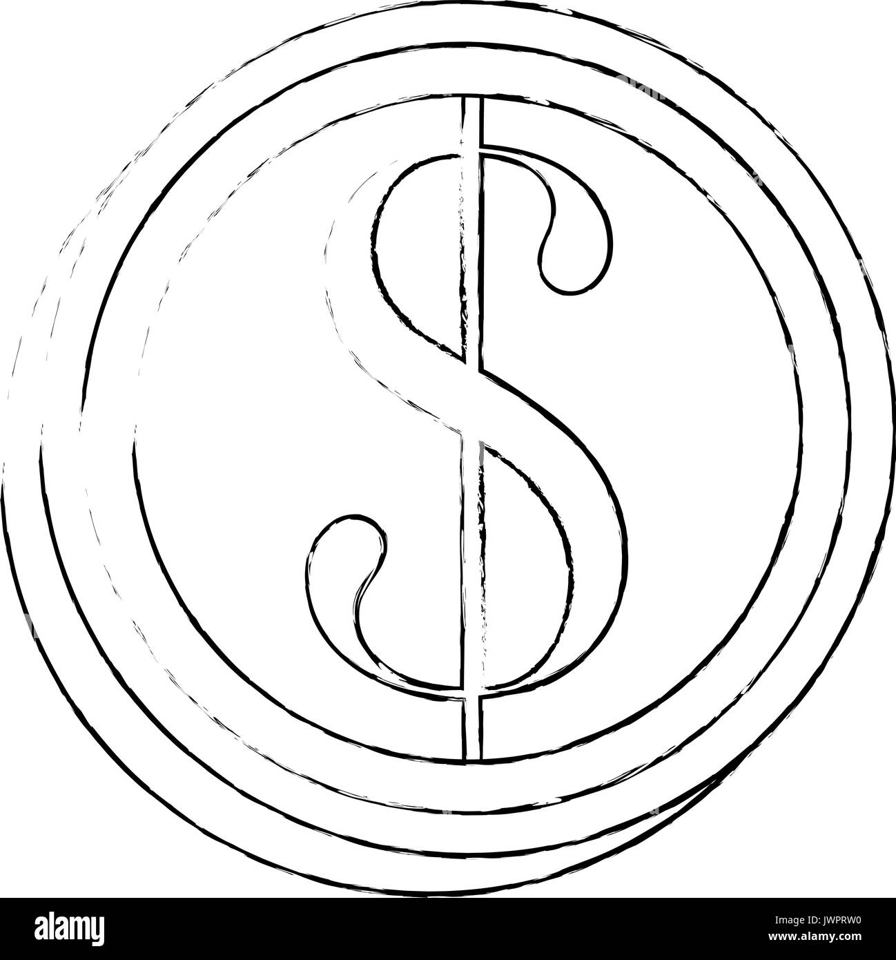 money coin icon over white background vector illustration Stock Vector ...