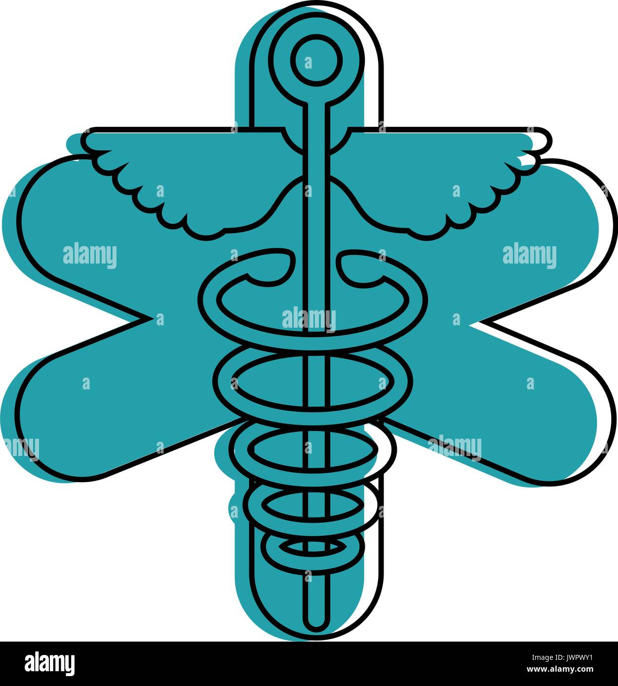 Caduceus medical symbol icon vector illustration graphic design Stock ...