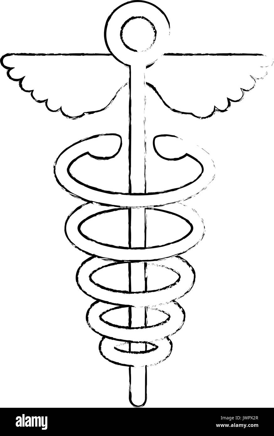 Caduceus medical symbol icon vector illustration graphic design Stock ...