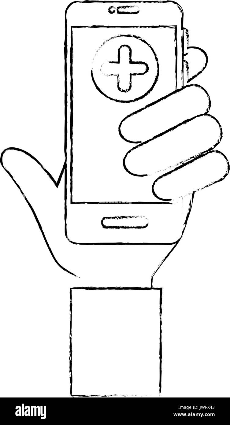 Smartphone medical app icon vector illustration graphic design Stock ...