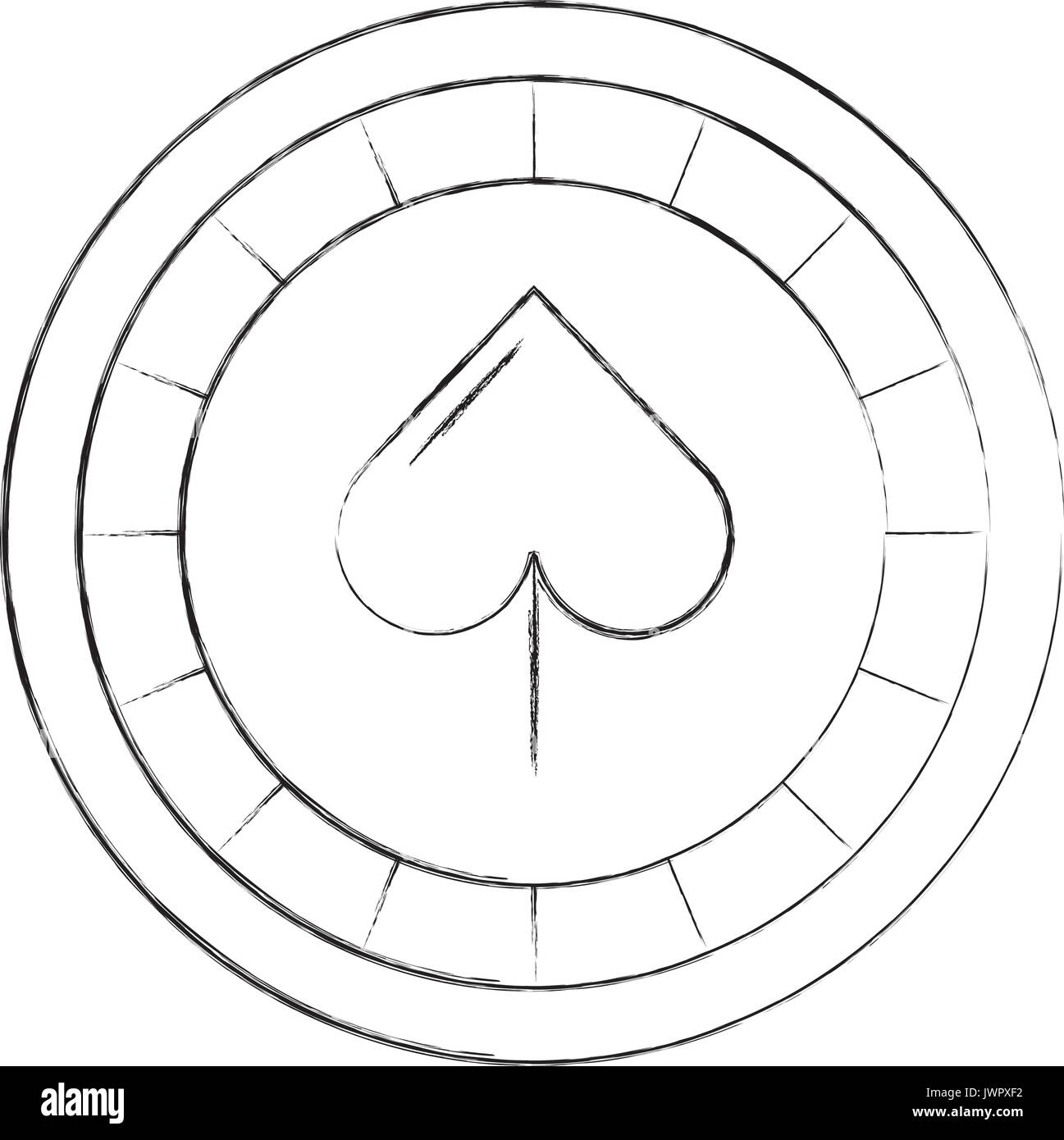 casino chips with spade Stock Vector Image & Art Alamy