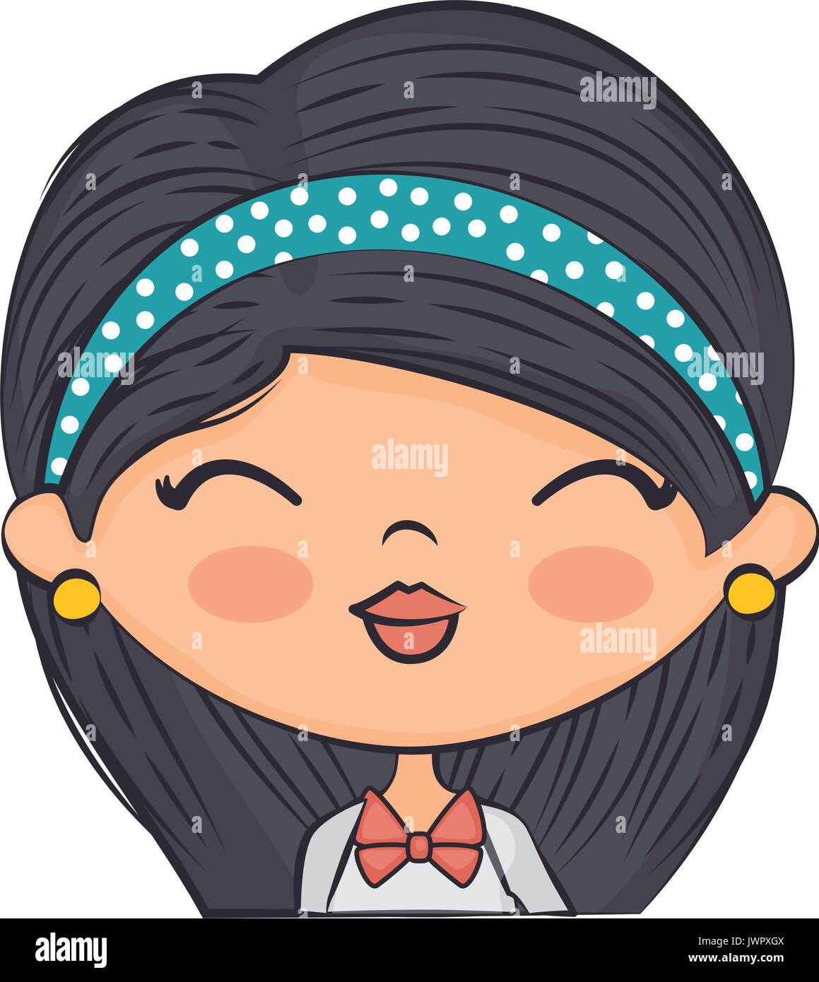 Cute cartoon girl icon vector illustration graphic design Stock Vector ...