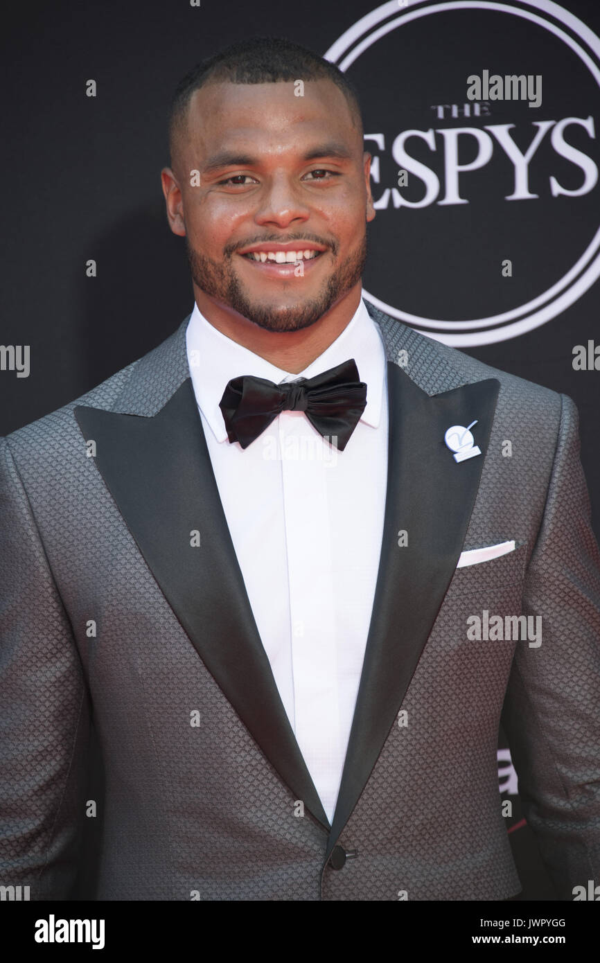 The 2017 ESPY Awards - Arrivals Featuring: Dak Prescott Where: Los Angeles,  California, United States When: 12 Jul 2017 Credit: FayesVision/WENN.com  Stock Photo - Alamy