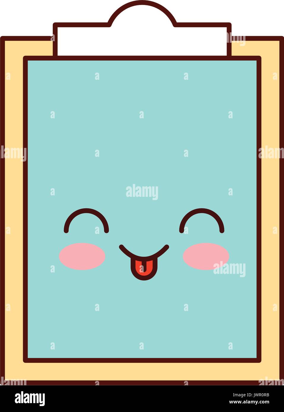 paper clipboard kawaii character Stock Vector Image & Art Alamy