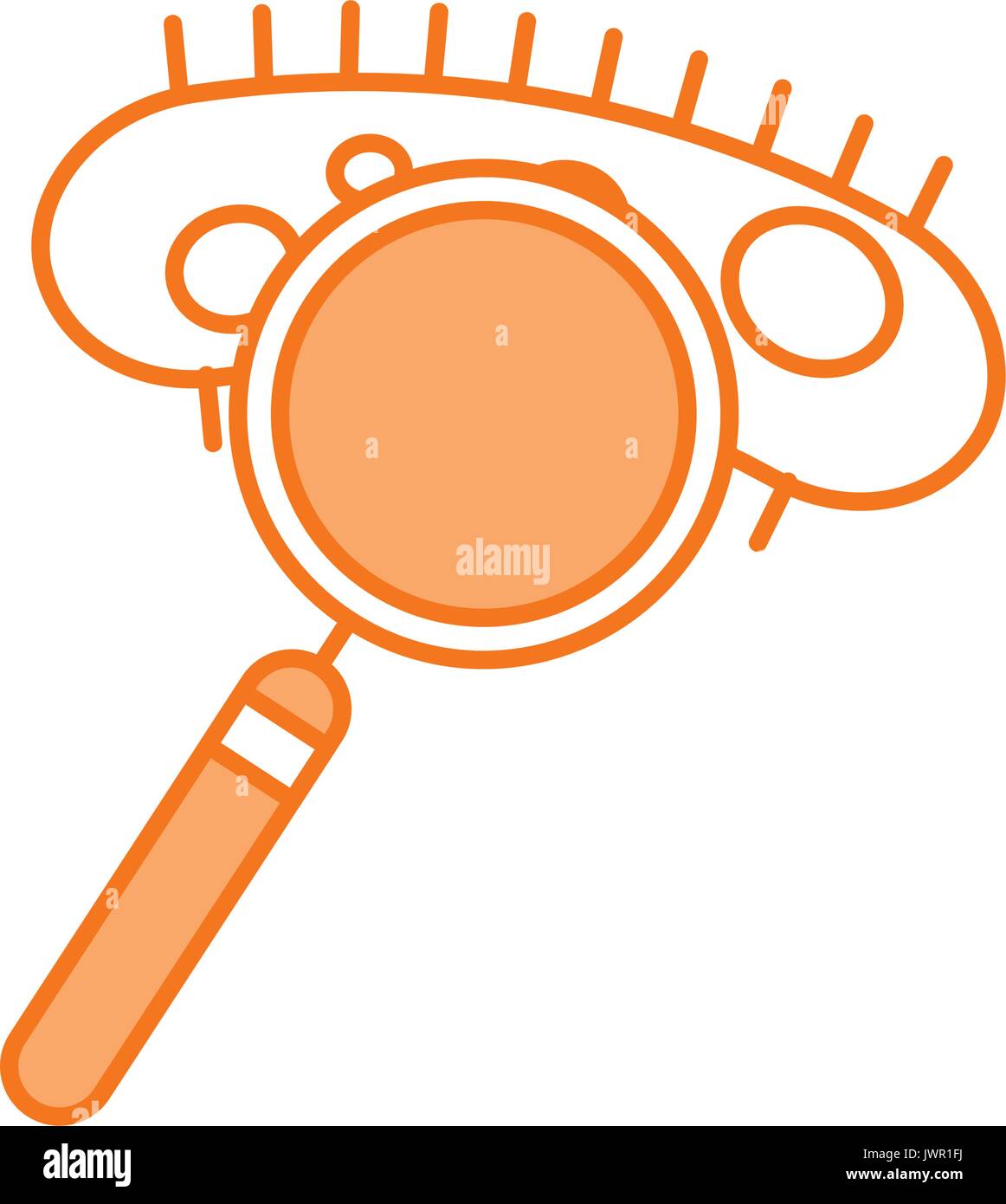 Study of bacteria with magnifying glass Stock Vector Image & Art - Alamy