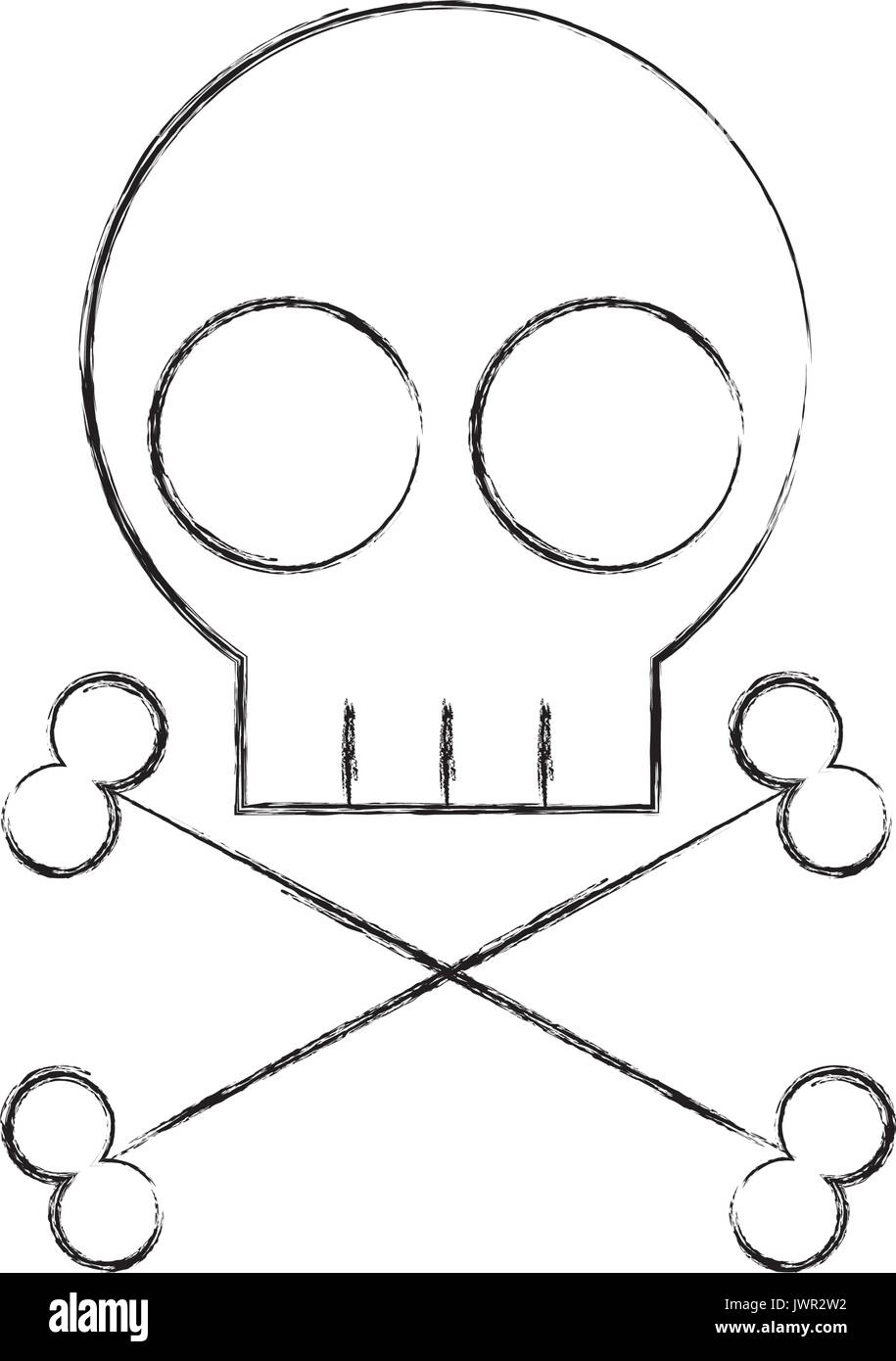 skull danger sign icon Stock Vector