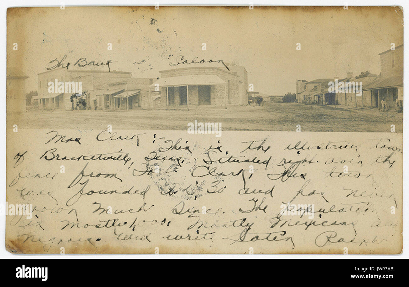 Bank and Saloon, Brackettville, Texas Stock Photo Alamy