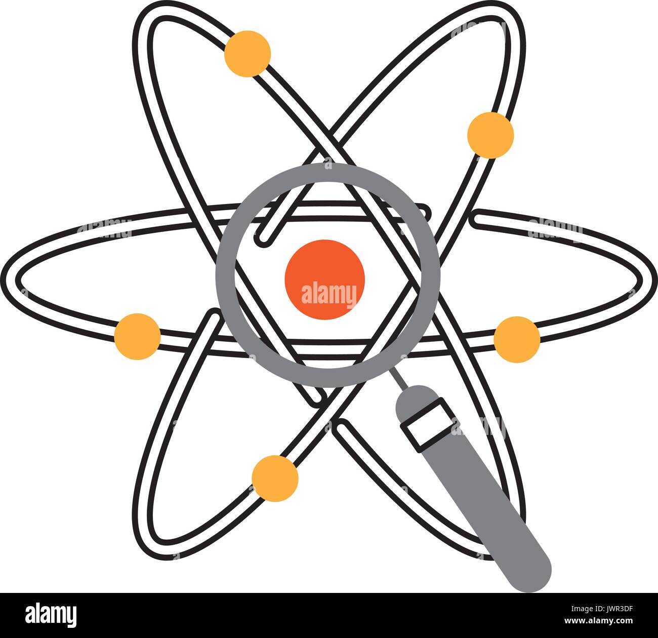 atom molecule with magnifying glass Stock Vector Image & Art Alamy
