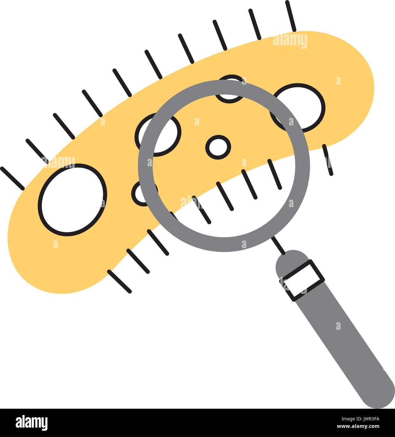 Study of bacteria with magnifying glass Stock Vector Image & Art - Alamy